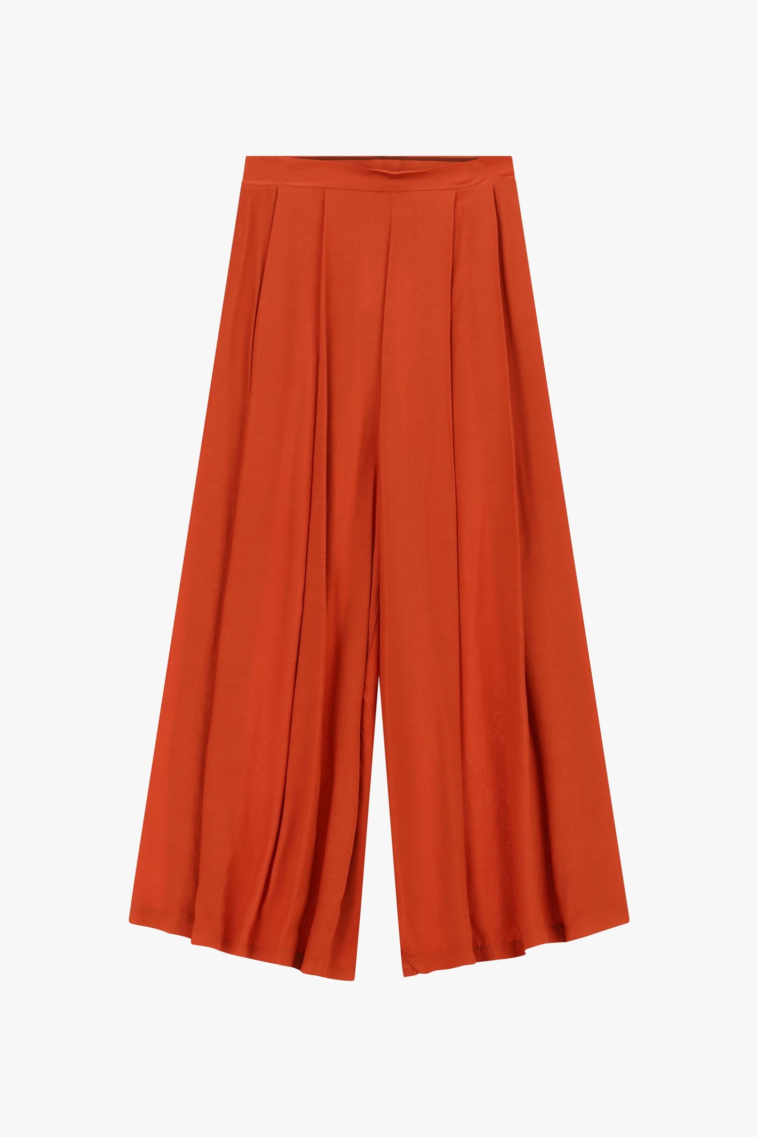 Pantaloni Palazzo Con Pieghe Frontali E Vita Alta Dixie