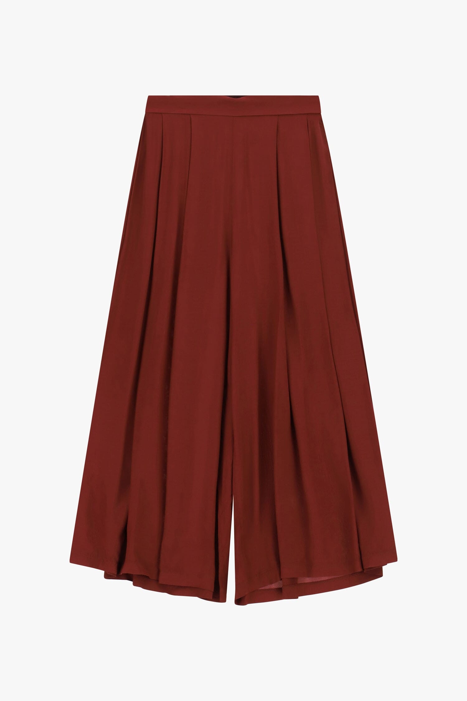 Pantaloni Palazzo Con Pieghe Frontali E Vita Alta Dixie