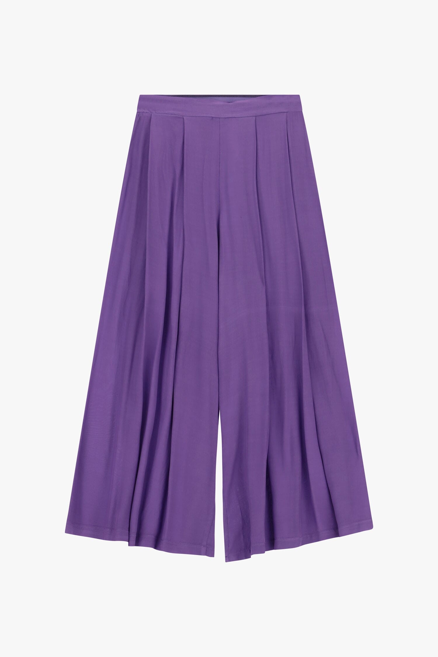 Pantaloni Palazzo Con Pieghe Frontali E Vita Alta Dixie