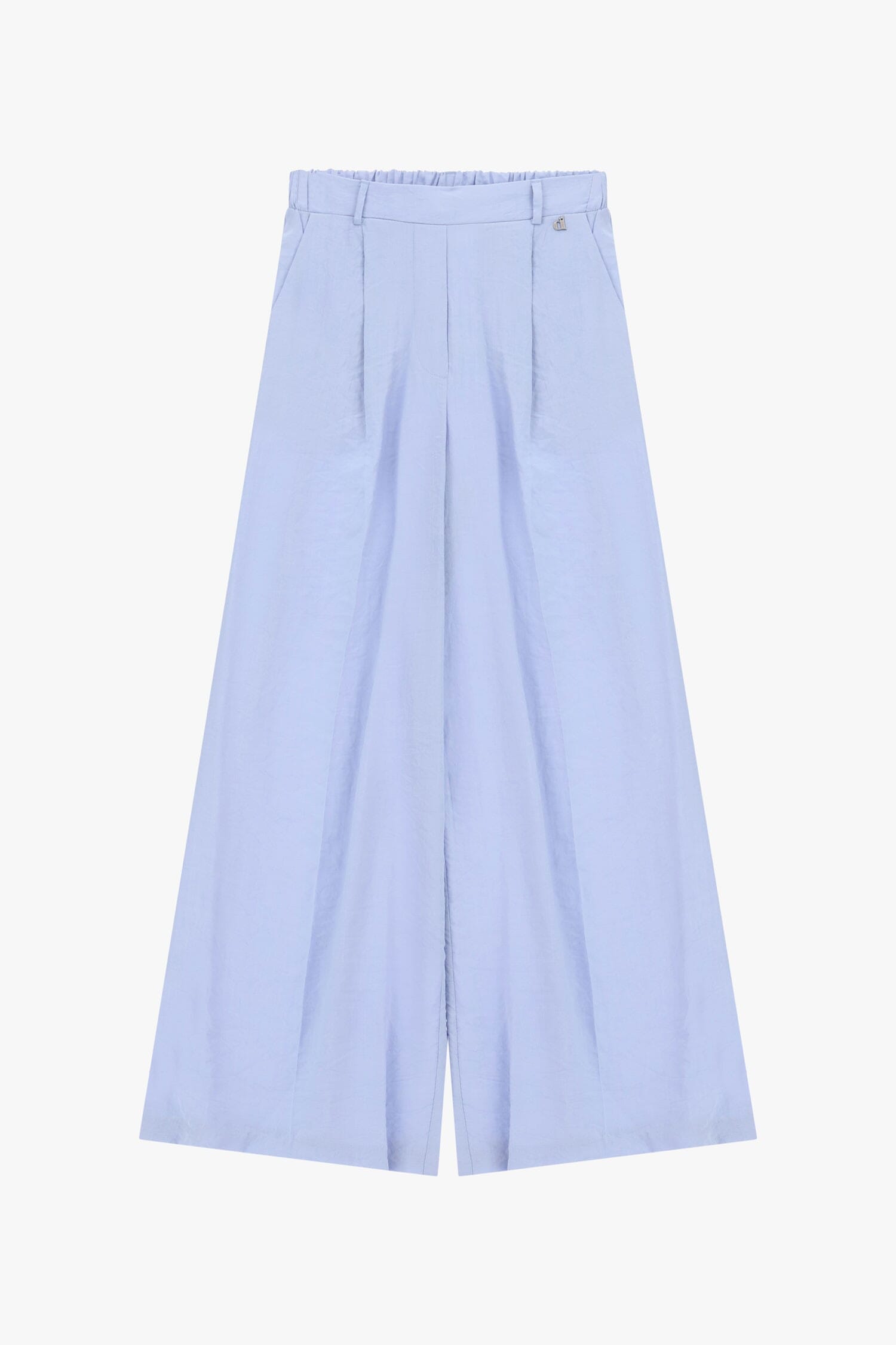 Pantaloni Palazzo Con Pince E Vita Elasticizzata Dixie