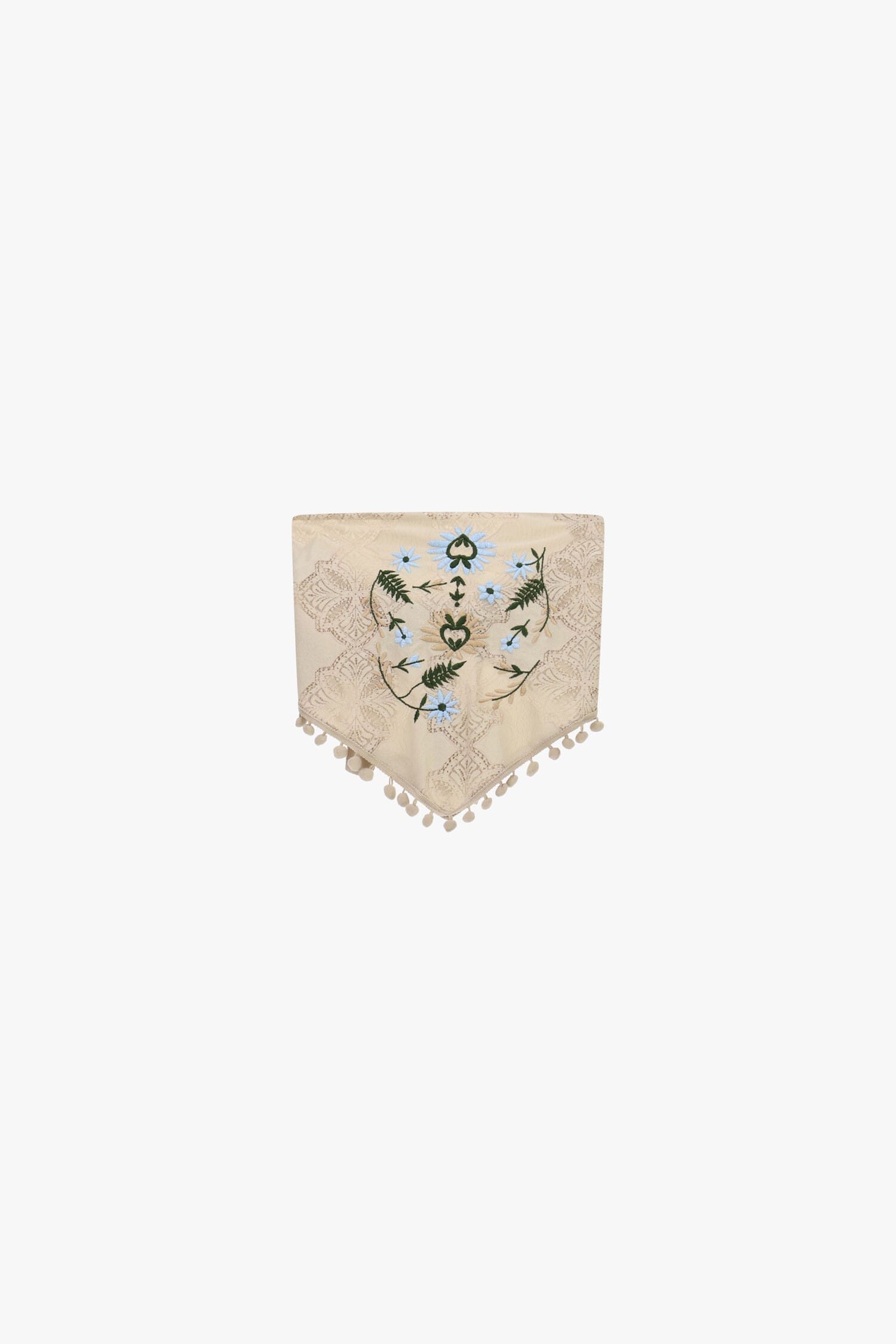 Bandana avec broderie florale et détails à franges « Dixie »