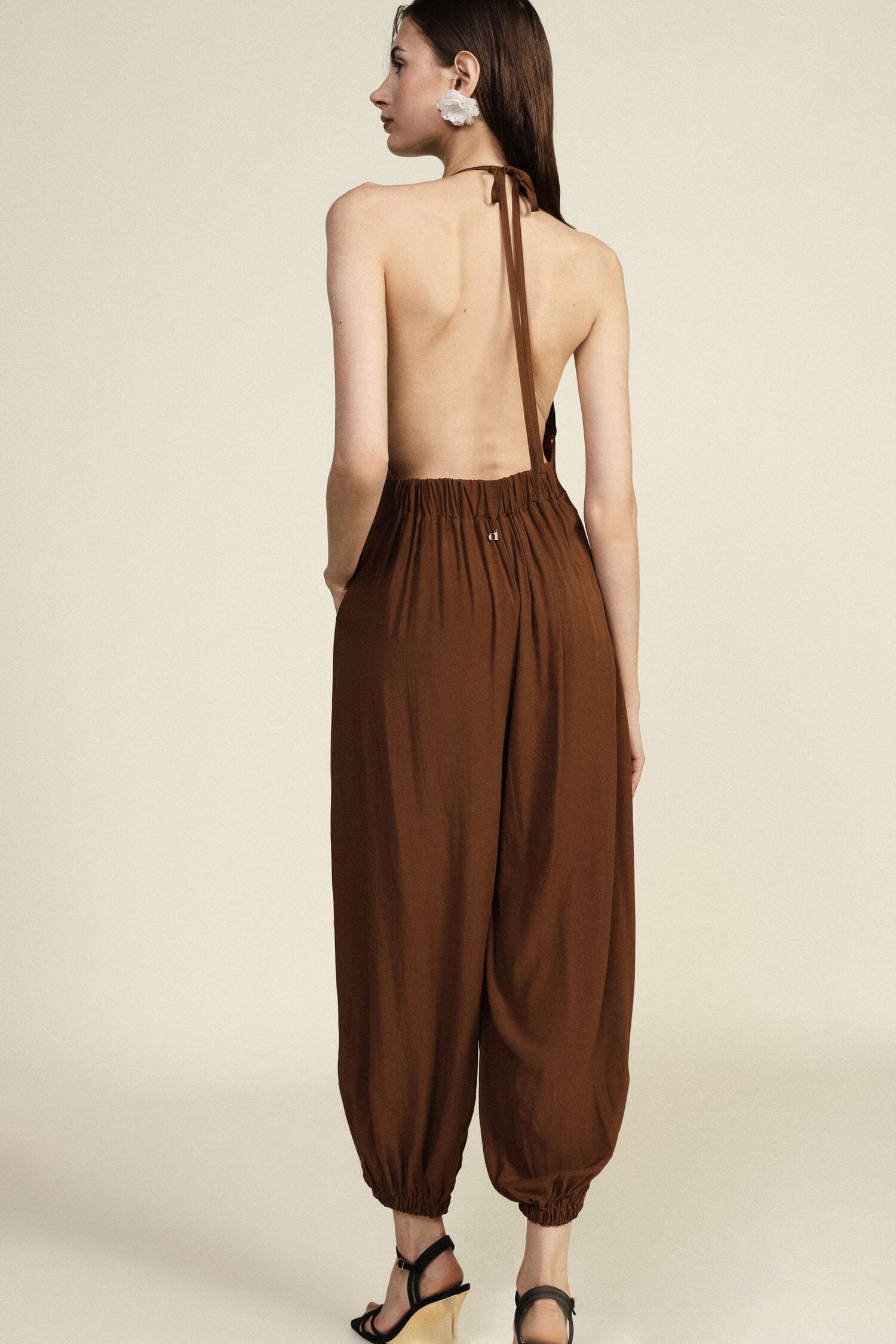 Jumpsuit Ampia Con Scollo All'Americana E Fondo Elastico Dixie