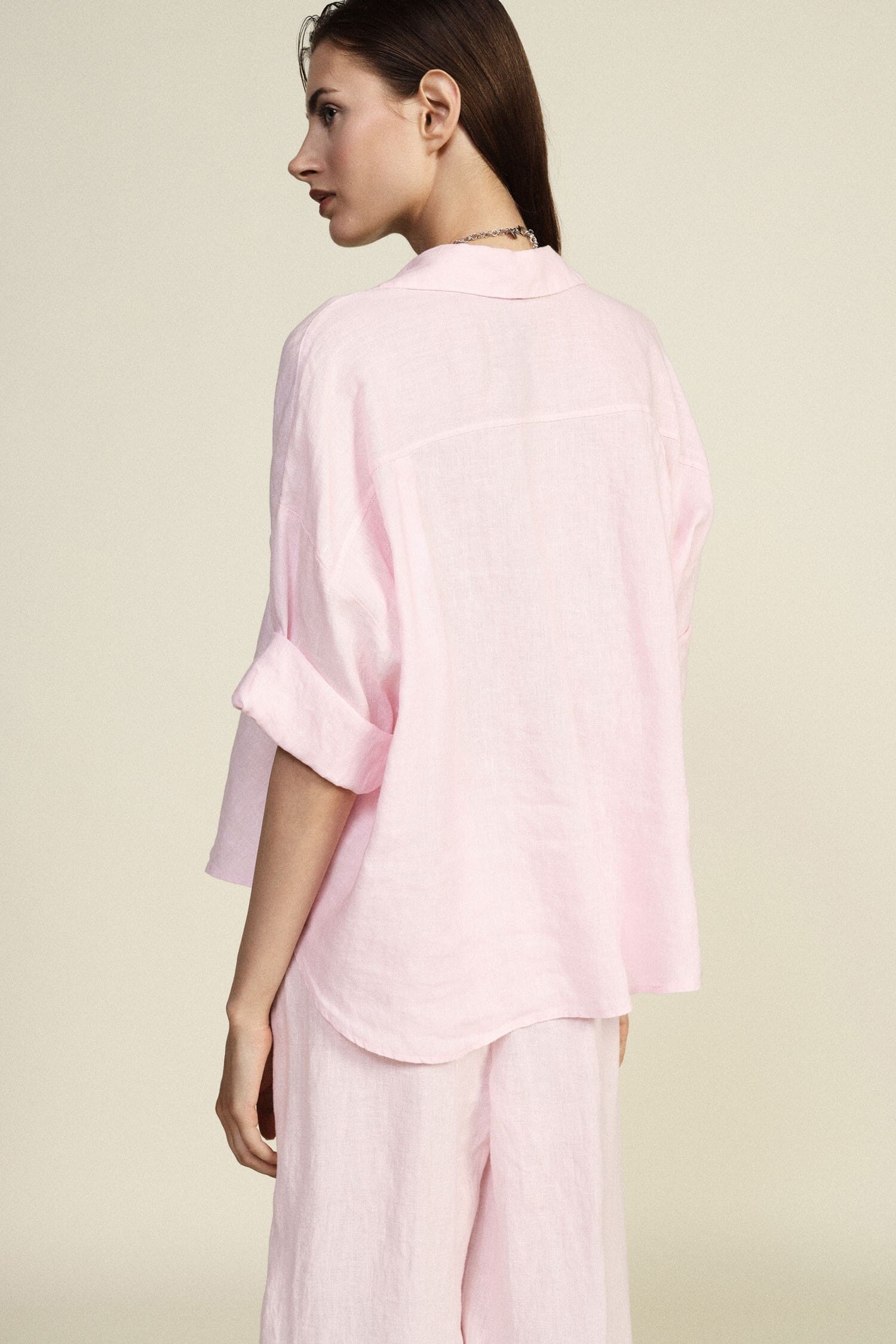 Camicia Ampia Con Maniche 3/4 E Taschino Dixie