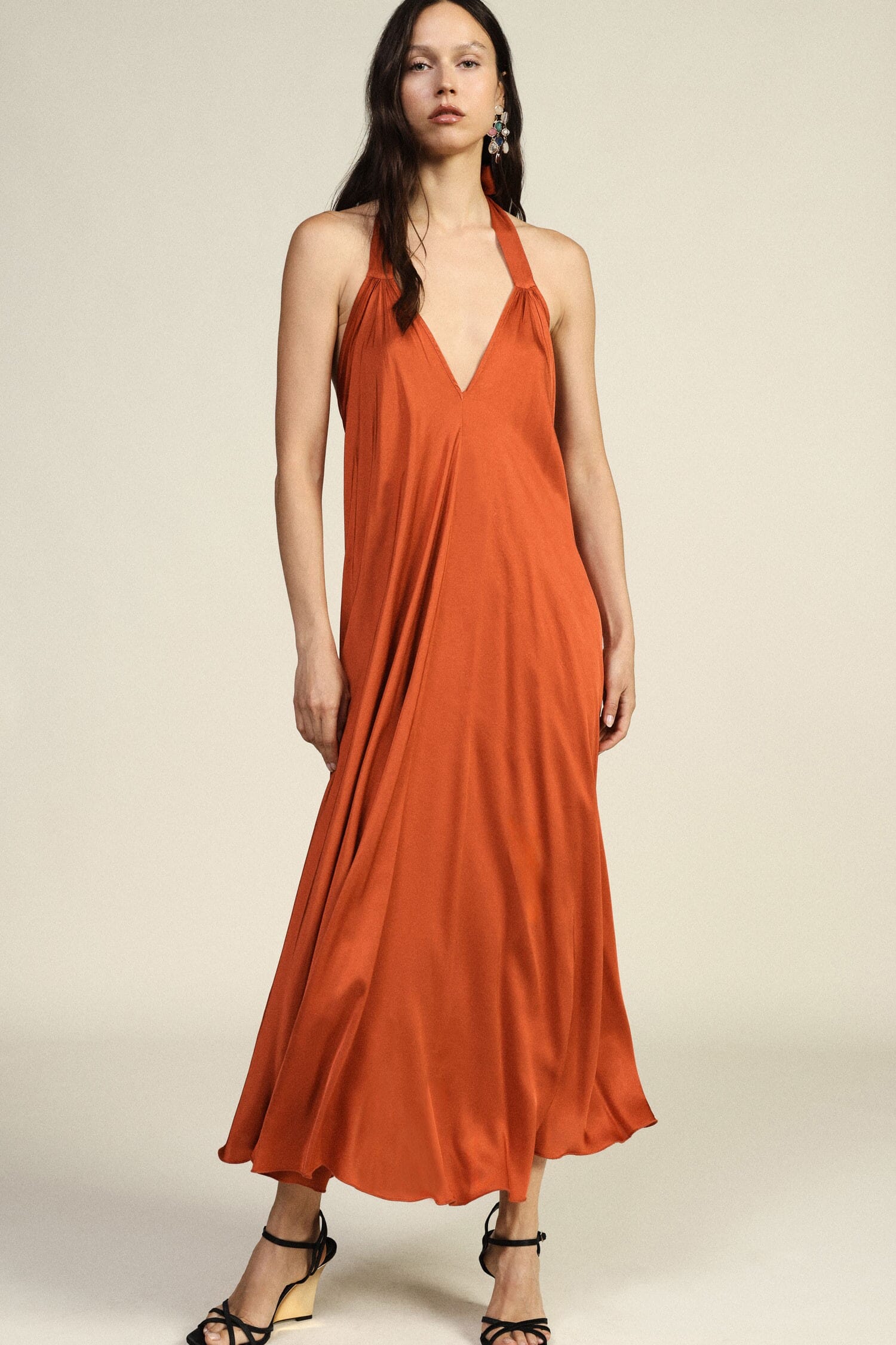 AllX1aamerican Long Dress with AllX1aamerican Neckline Dixie