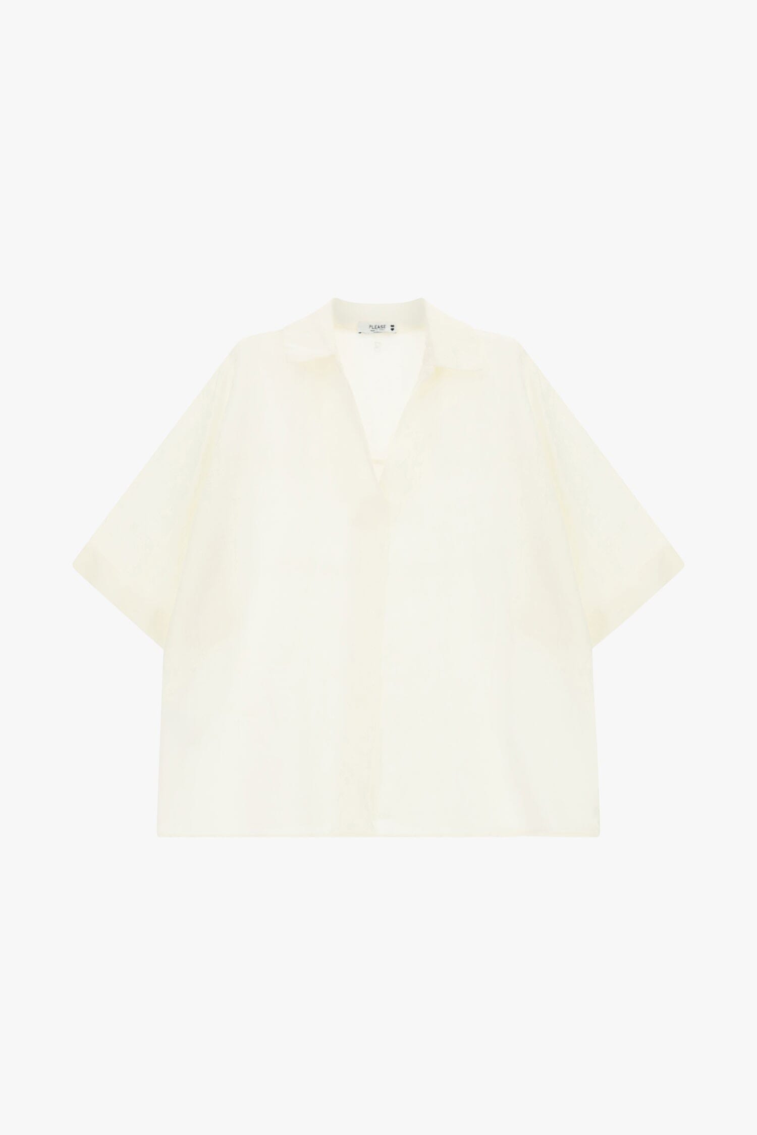 Blusa Ampia A Maniche Corte Con Colletto Classico Please