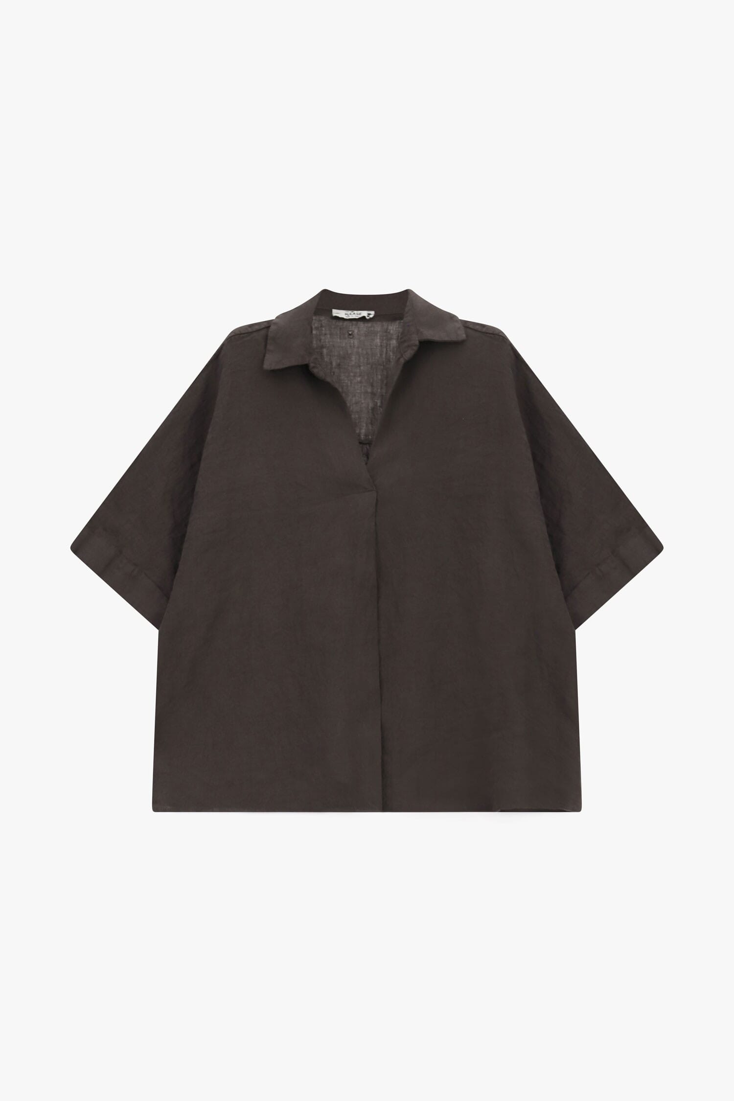 Blusa Ampia A Maniche Corte Con Colletto Classico Please