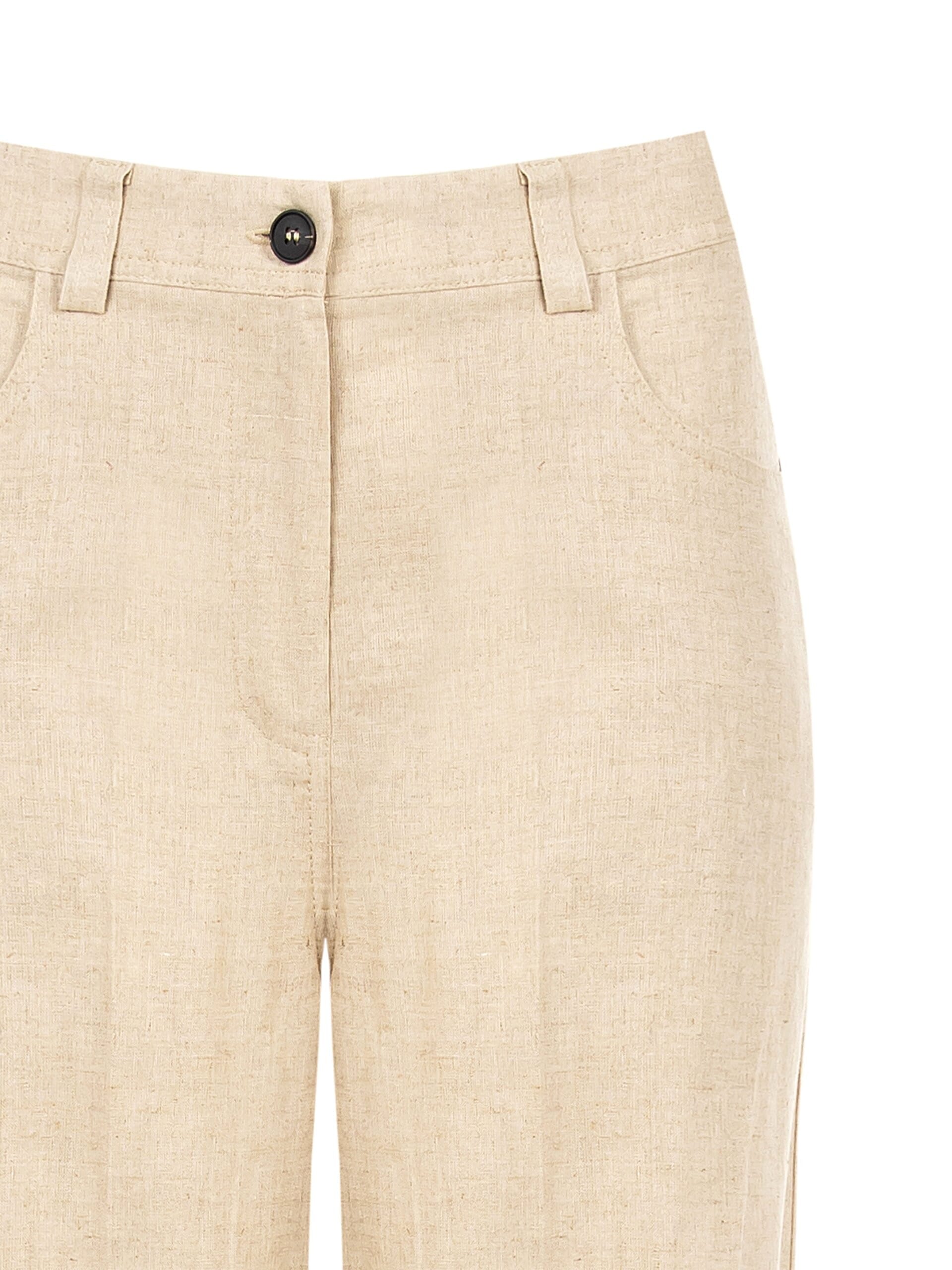 Pantaloni Palazzo In Misto Lino E Viscosa Rinascimento