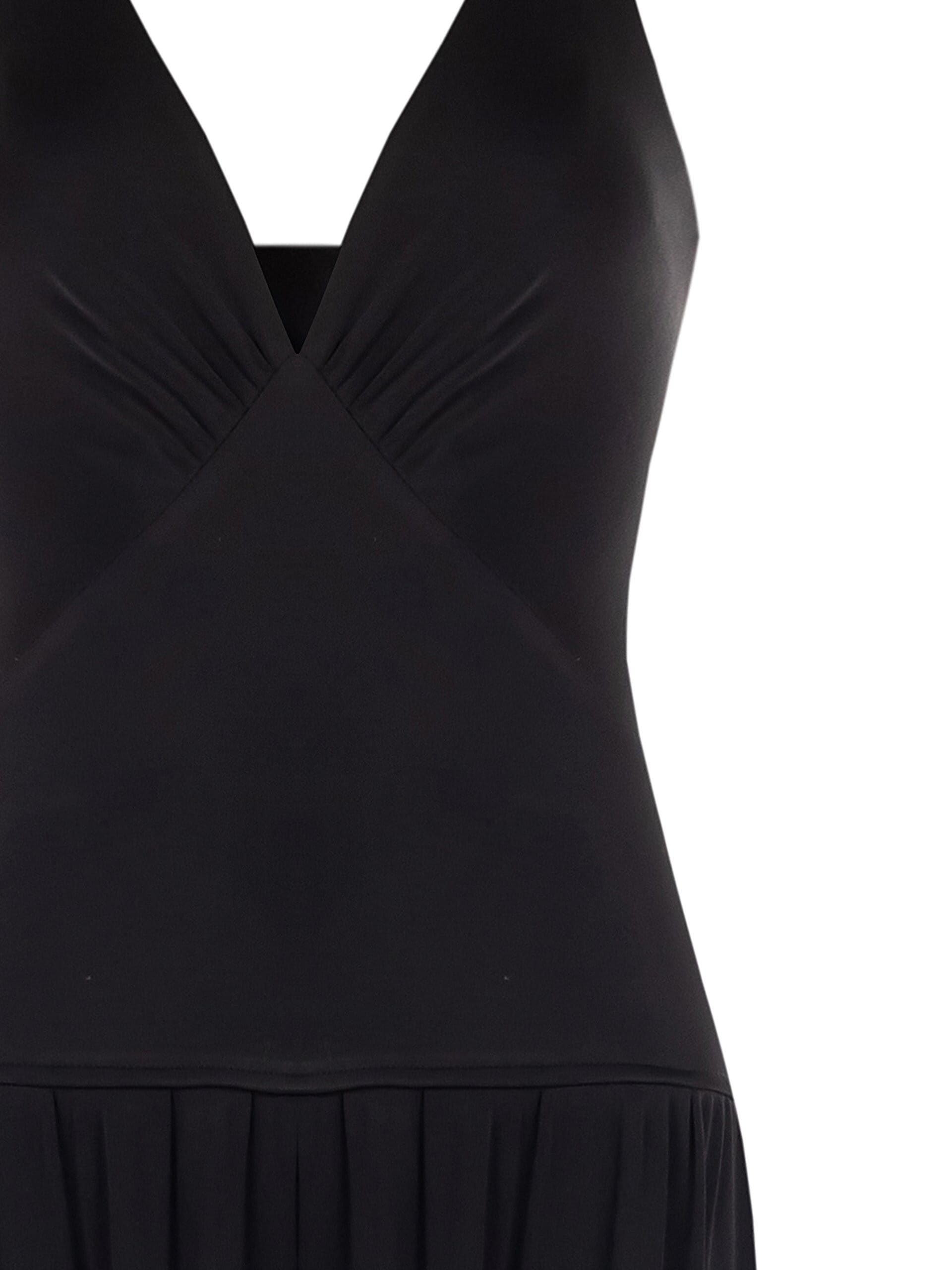 Combinaison longue coupe « palazzo » en jersey avec encolure en V profonde « Rinascimento »