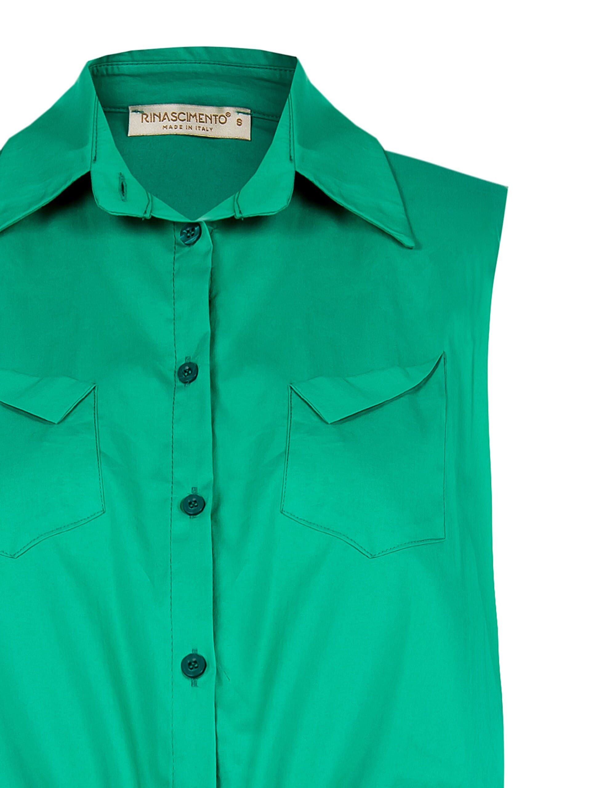 Chemise courte en coton mélangé avec cordon de serrage au bas « Rinascimento »