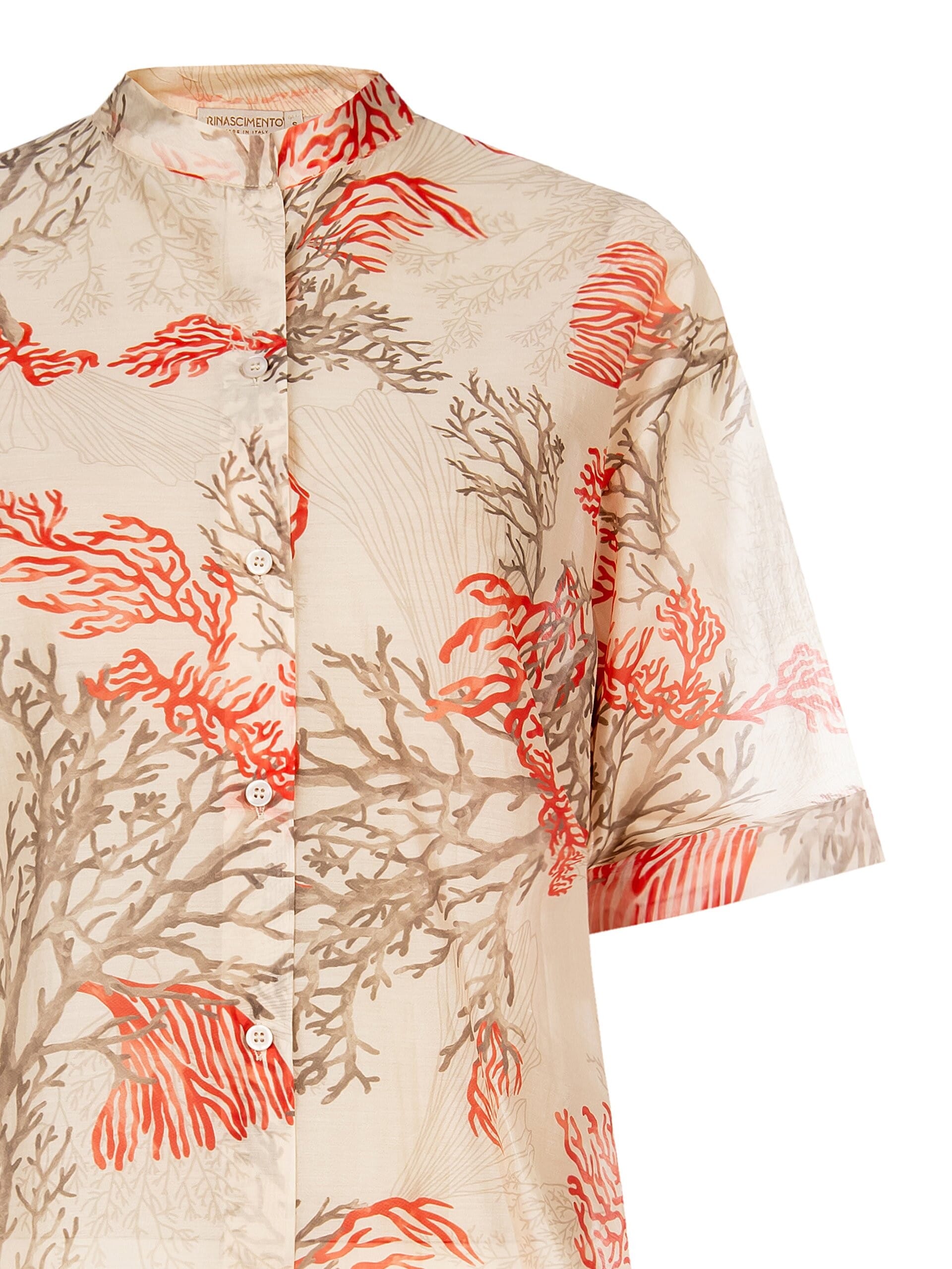 Chemise en lyocell ultralégère sans col « Rinascimento »