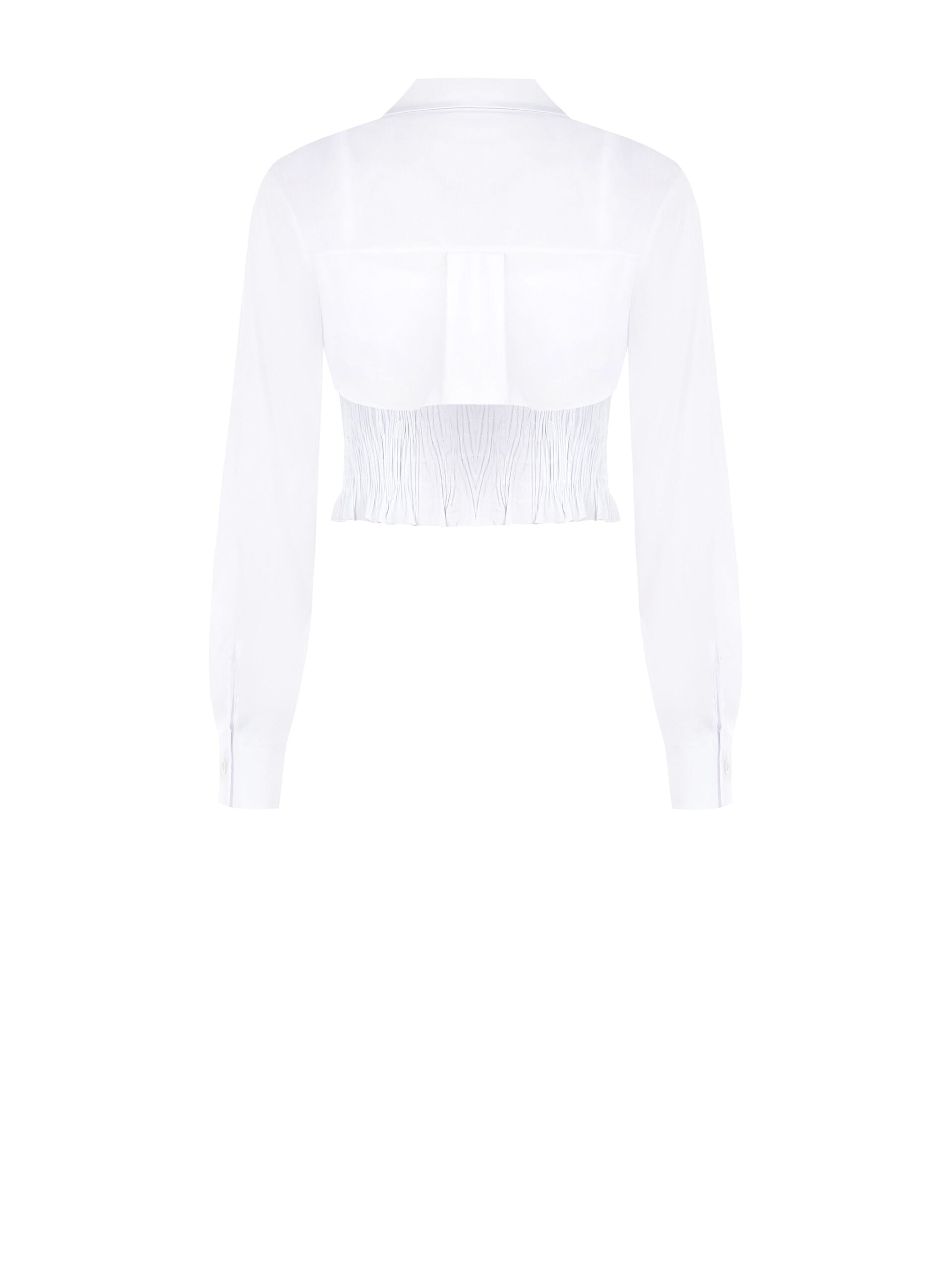 Two-piece detachable shirt in a cotton blend with a gathered top – Rinascimento