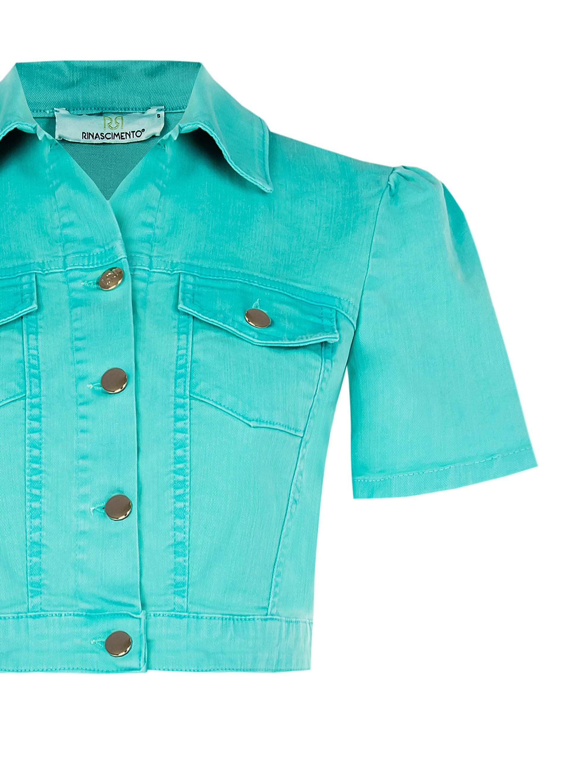 Giacca Di Jeans Crop In Denim Elasticizzato Rinascimento