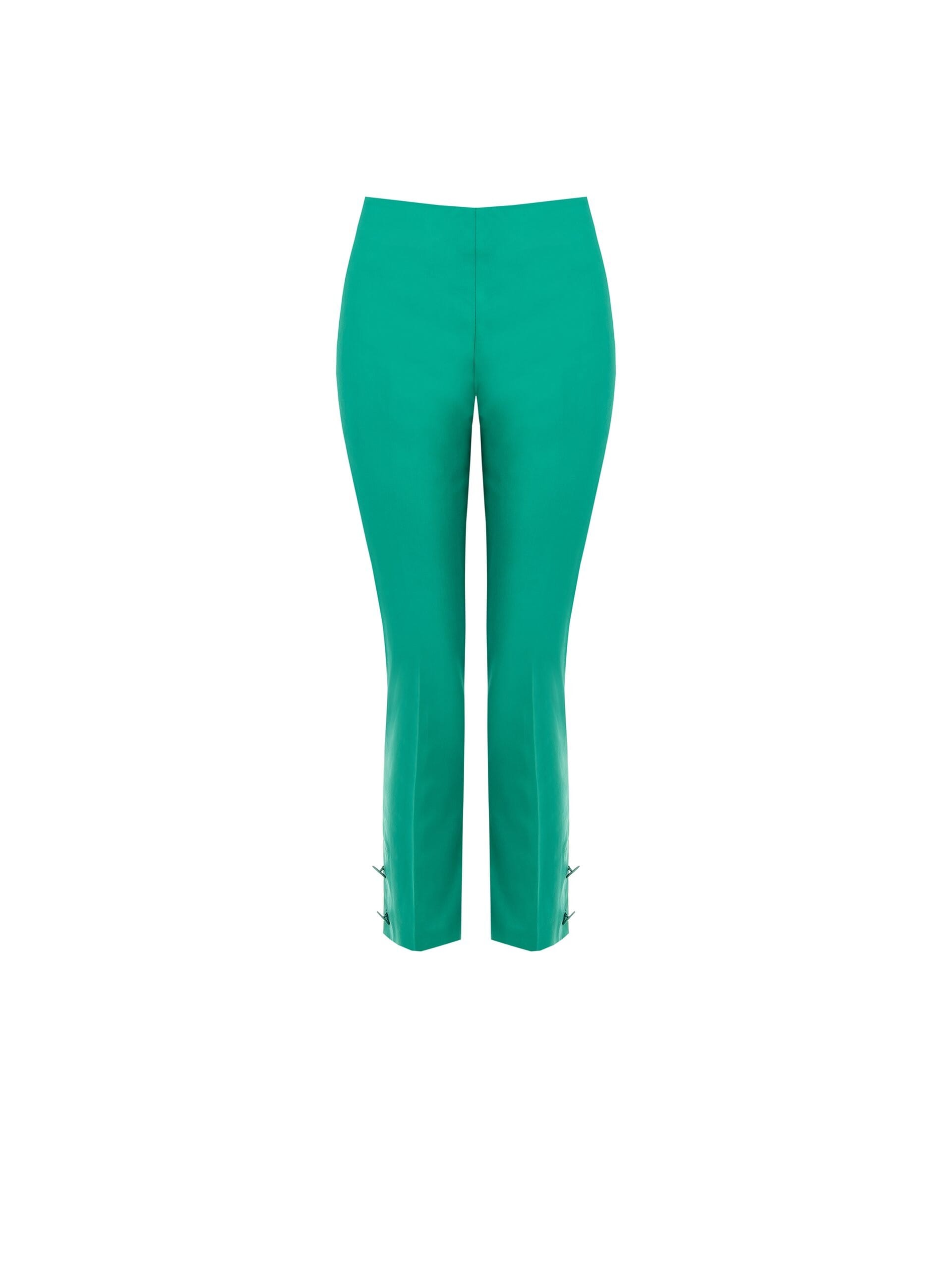 Pantaloni A Sigaretta In Cotone Con Zip Laterale Rinascimento