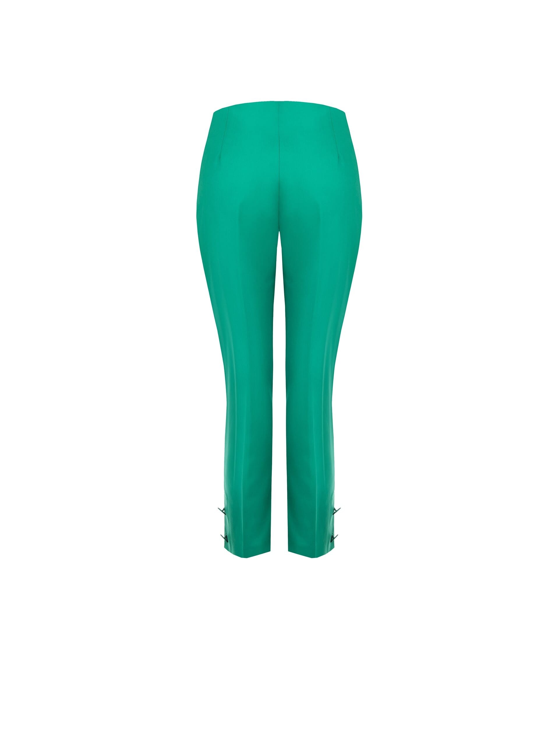 Pantaloni A Sigaretta In Cotone Con Zip Laterale Rinascimento