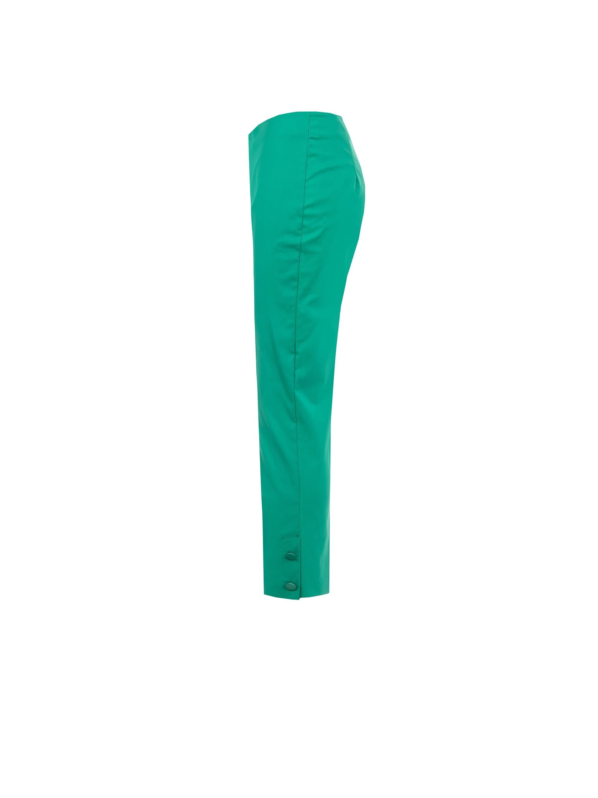 Pantaloni A Sigaretta In Cotone Con Zip Laterale Rinascimento