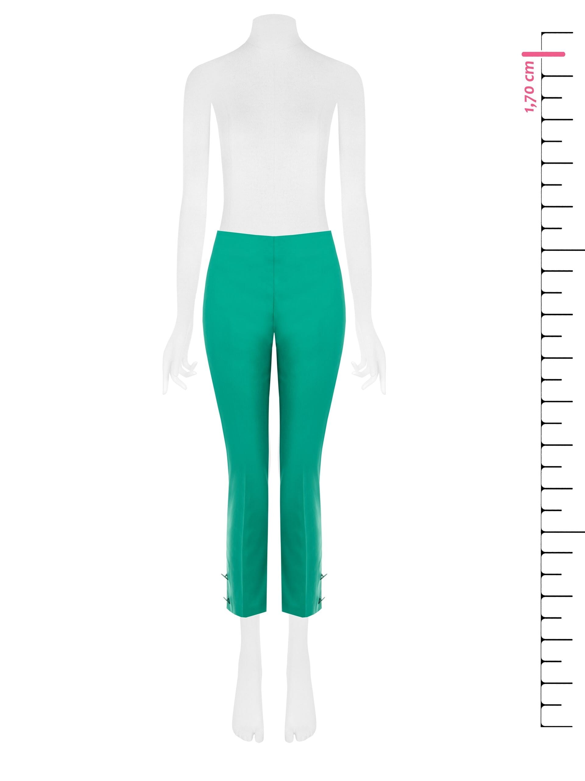 Pantaloni A Sigaretta In Cotone Con Zip Laterale Rinascimento