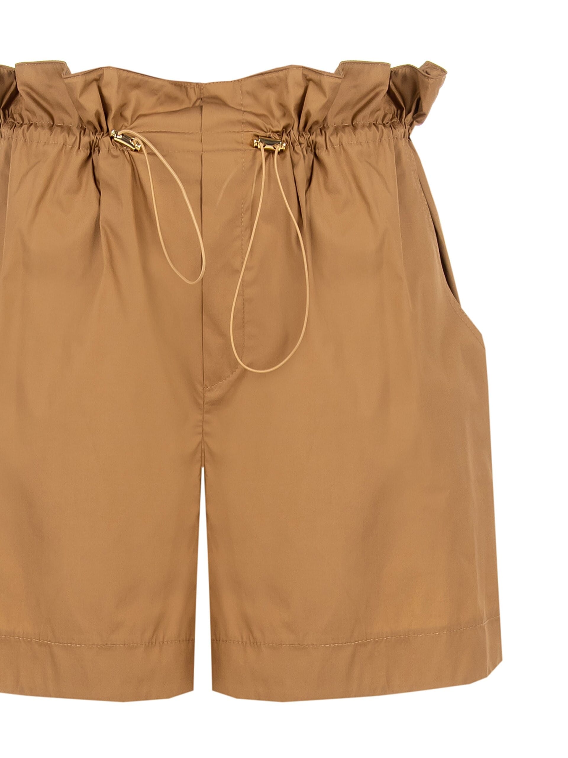 Pantaloni Corti In Cotone Con Coulisse In Vita E Tasche Rinascimento