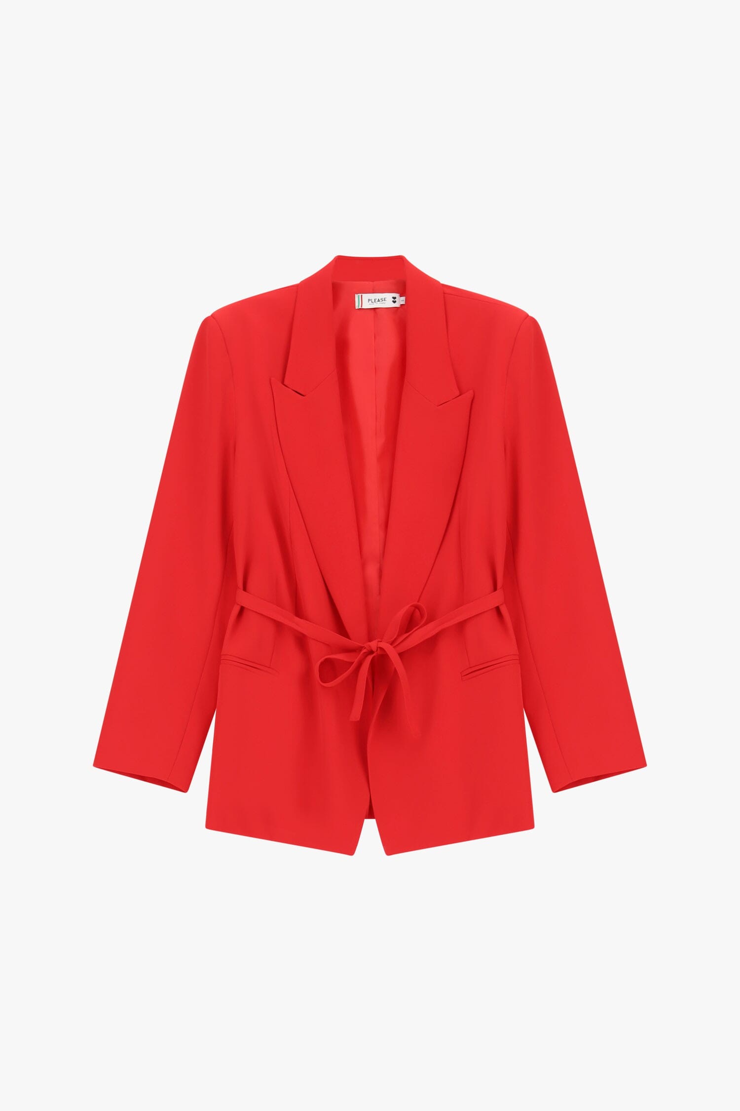 Regular-fit blazer with a tied belt and pockets, please