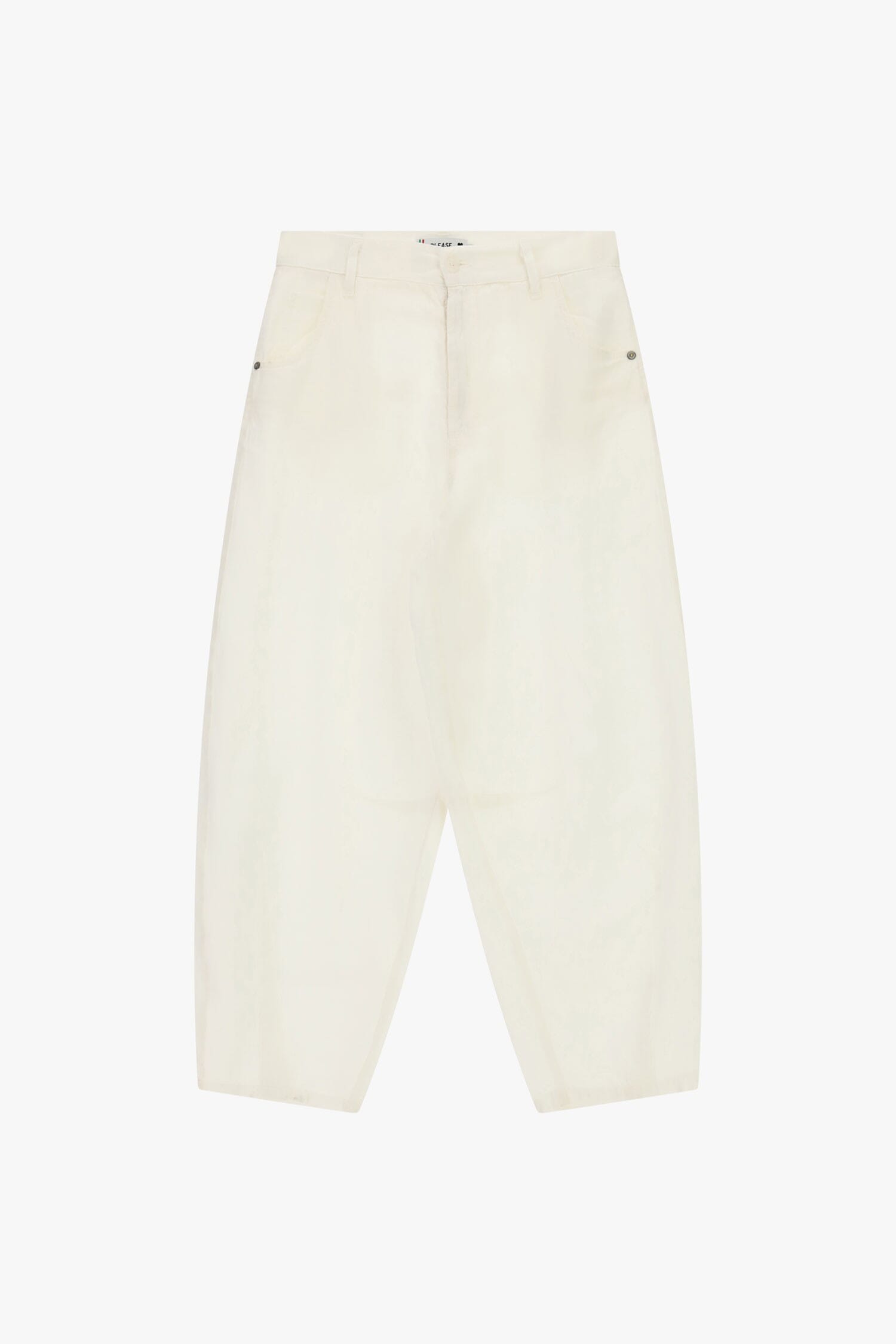 High-waisted cropped palazzo trousers