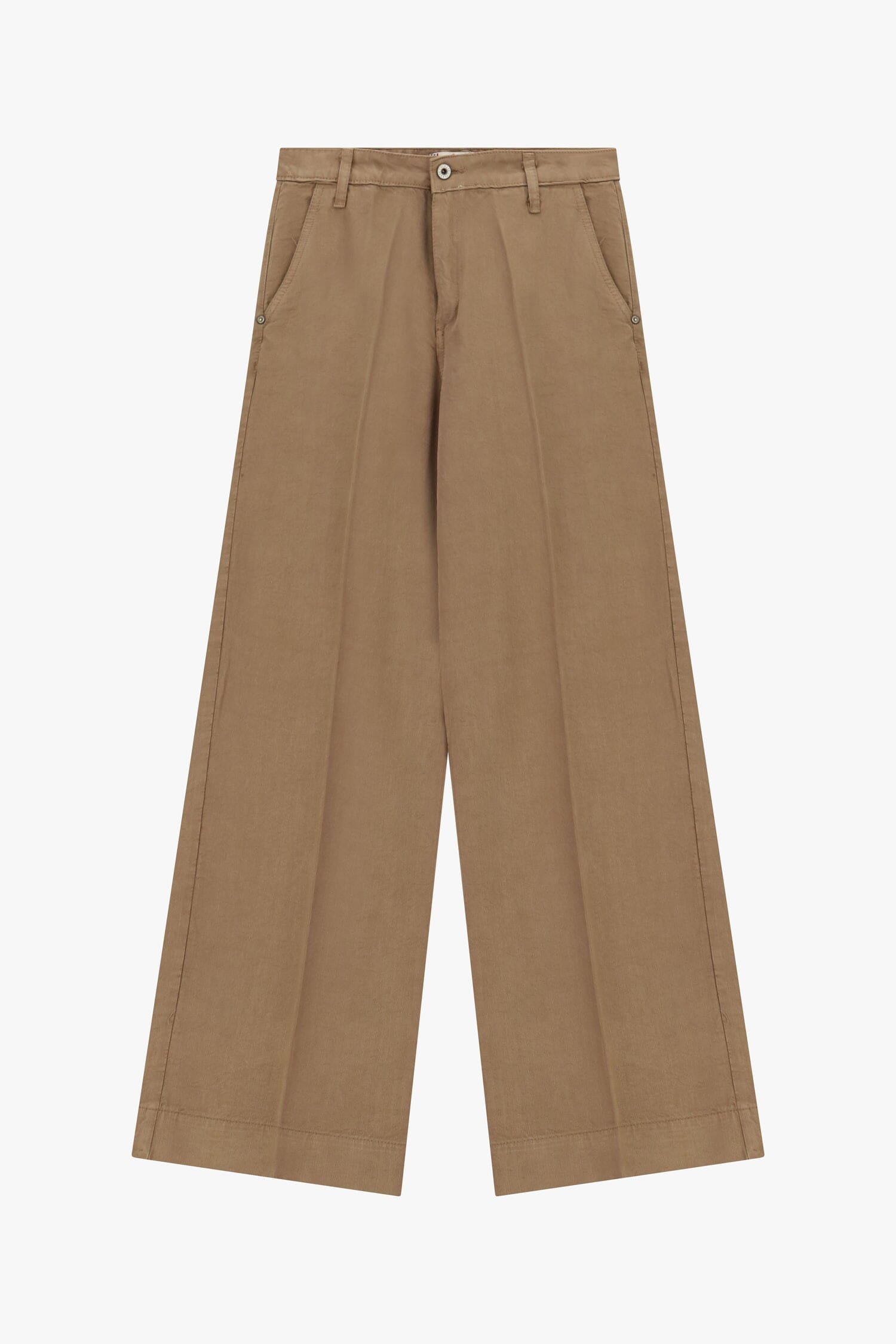 Pantaloni Palazzo Vita Alta Con Tasche Laterali Please