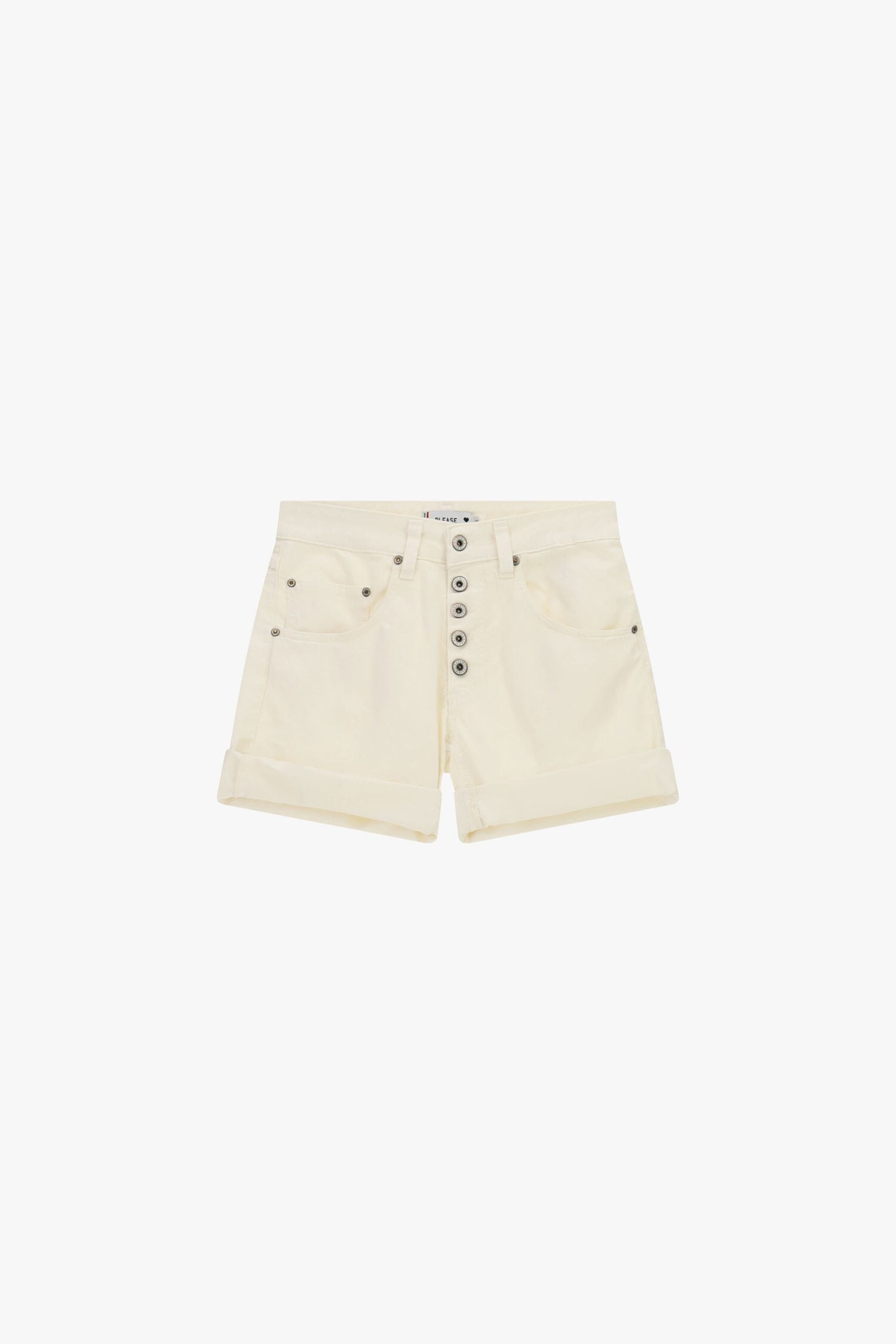 Regular-fit shorts with turn-ups and front buttons, please