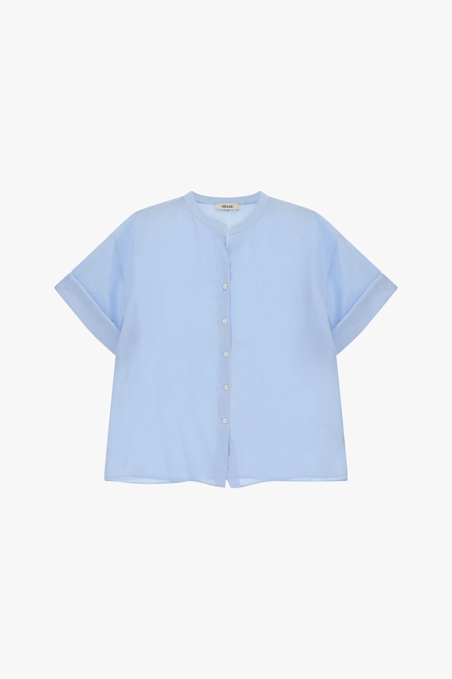 Camicia Girocollo A Maniche Corte Con Bottoni Dixie