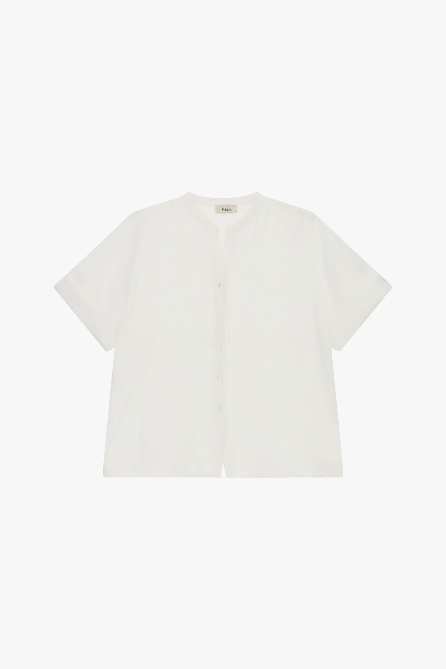 Camicia Girocollo A Maniche Corte Con Bottoni Dixie