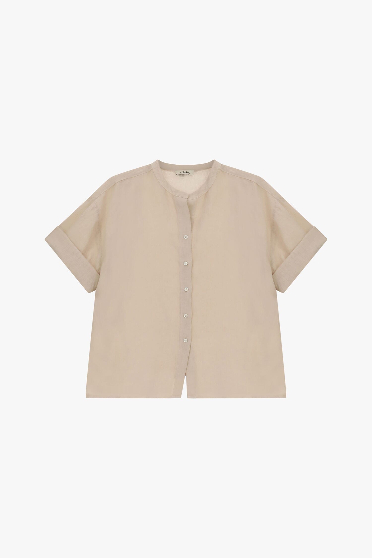 Camicia Girocollo A Maniche Corte Con Bottoni Dixie