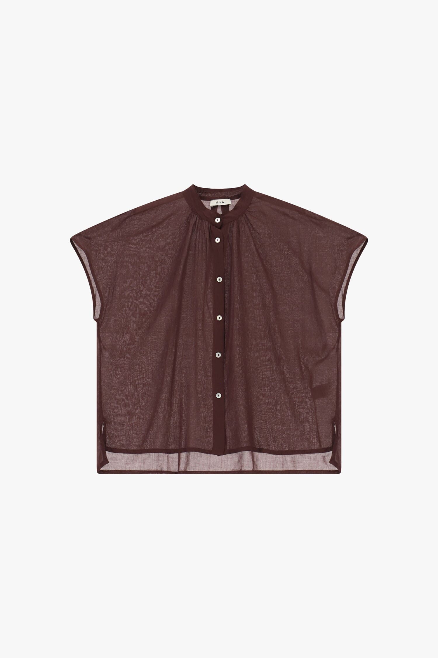 Camicia Ampia Senza Maniche Con Bottoni Visibili Dixie