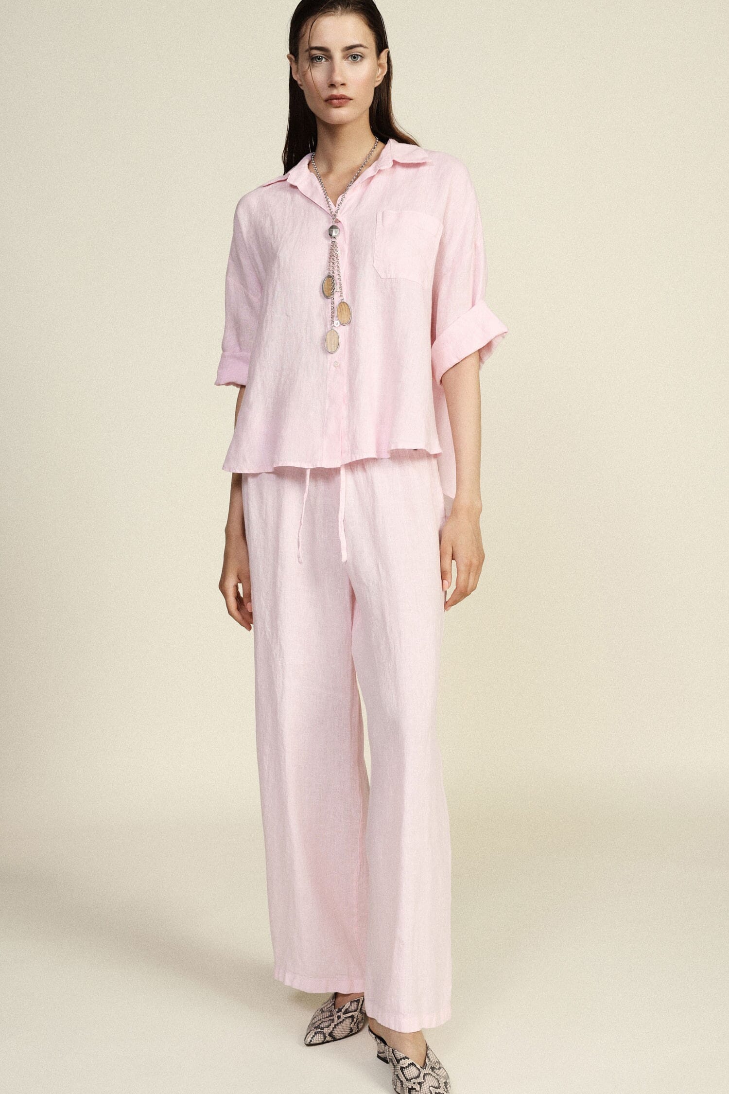 Trousers Ampi Con Vita Alta E Coulisse Dixie