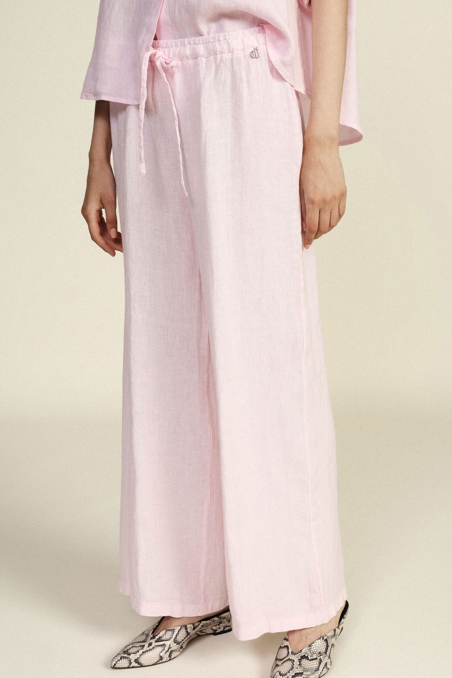 Trousers Ampi Con Vita Alta E Coulisse Dixie