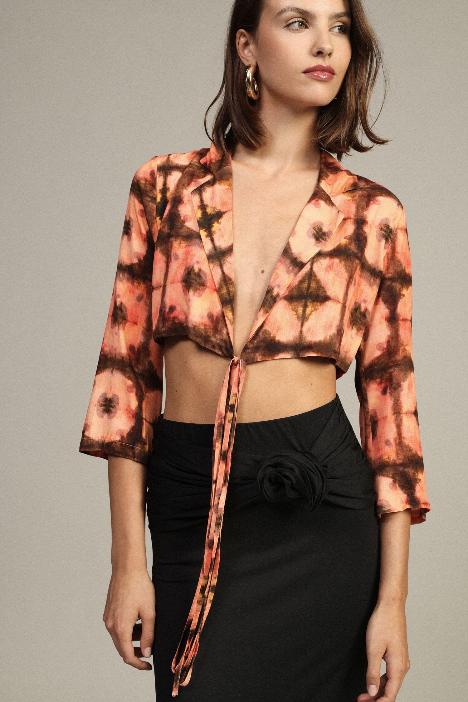 Fantasy Cropped Shirt With Front Knot Dixie