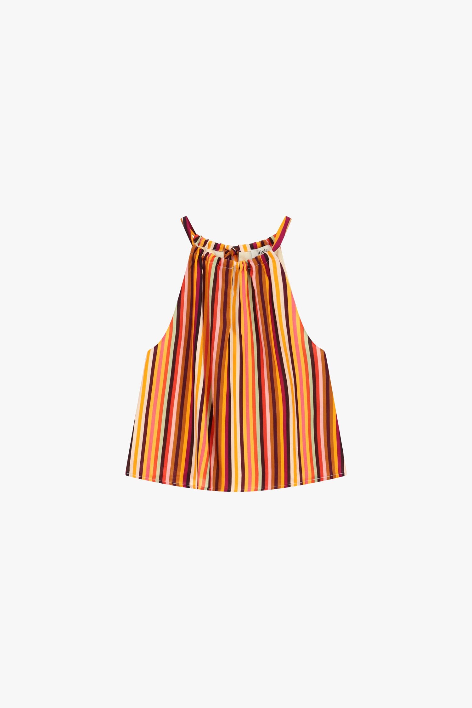 Top A Righe Con Spalline Sottili E Scollo Arricciato Dixie