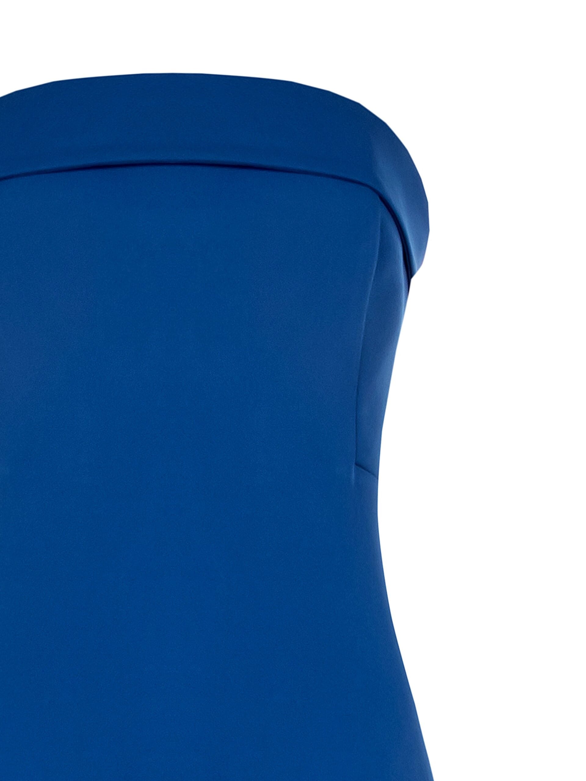 Abito Lungo Svasato E Asimmetrico Con Scollo Bardot In Scuba Crepe Rinascimento