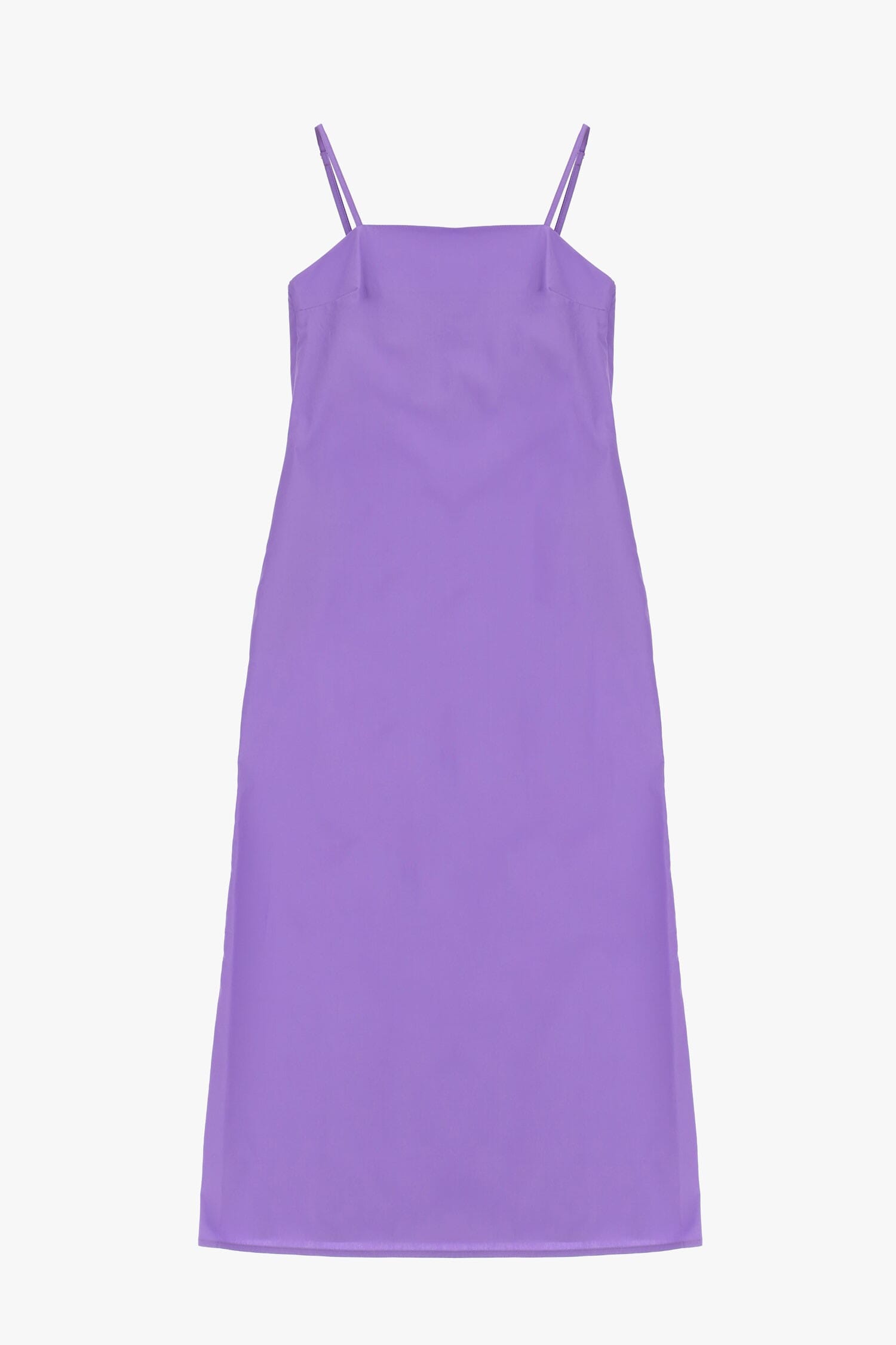 Dixie Midi Dress with Thin Straps and a Straight Silhouette