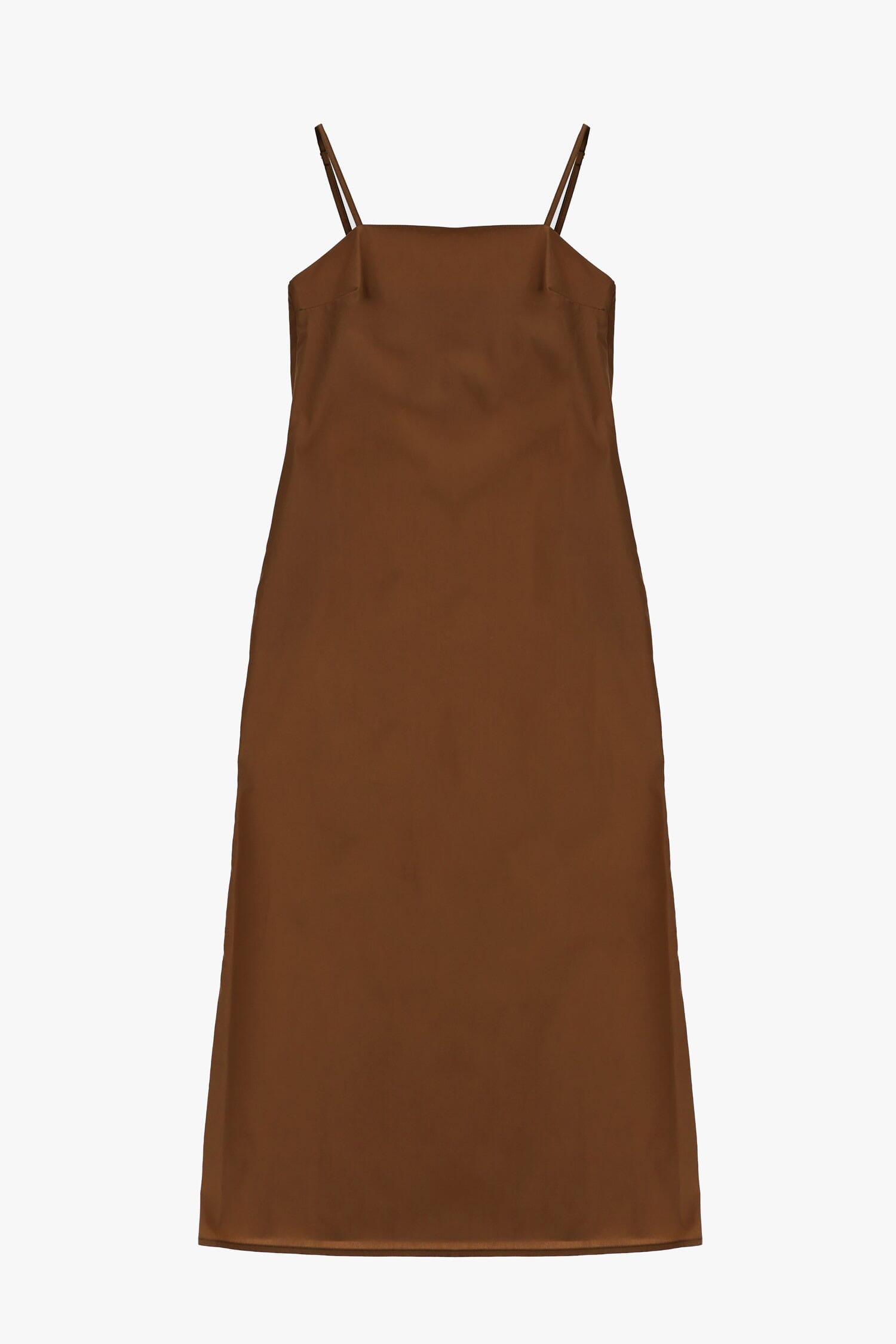 Dixie Midi Dress with Thin Straps and a Straight Silhouette