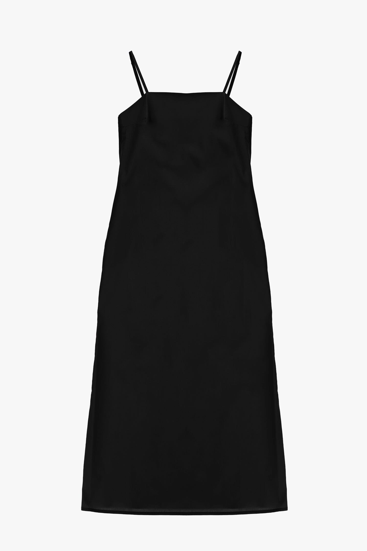 Dixie Midi Dress with Thin Straps and a Straight Silhouette
