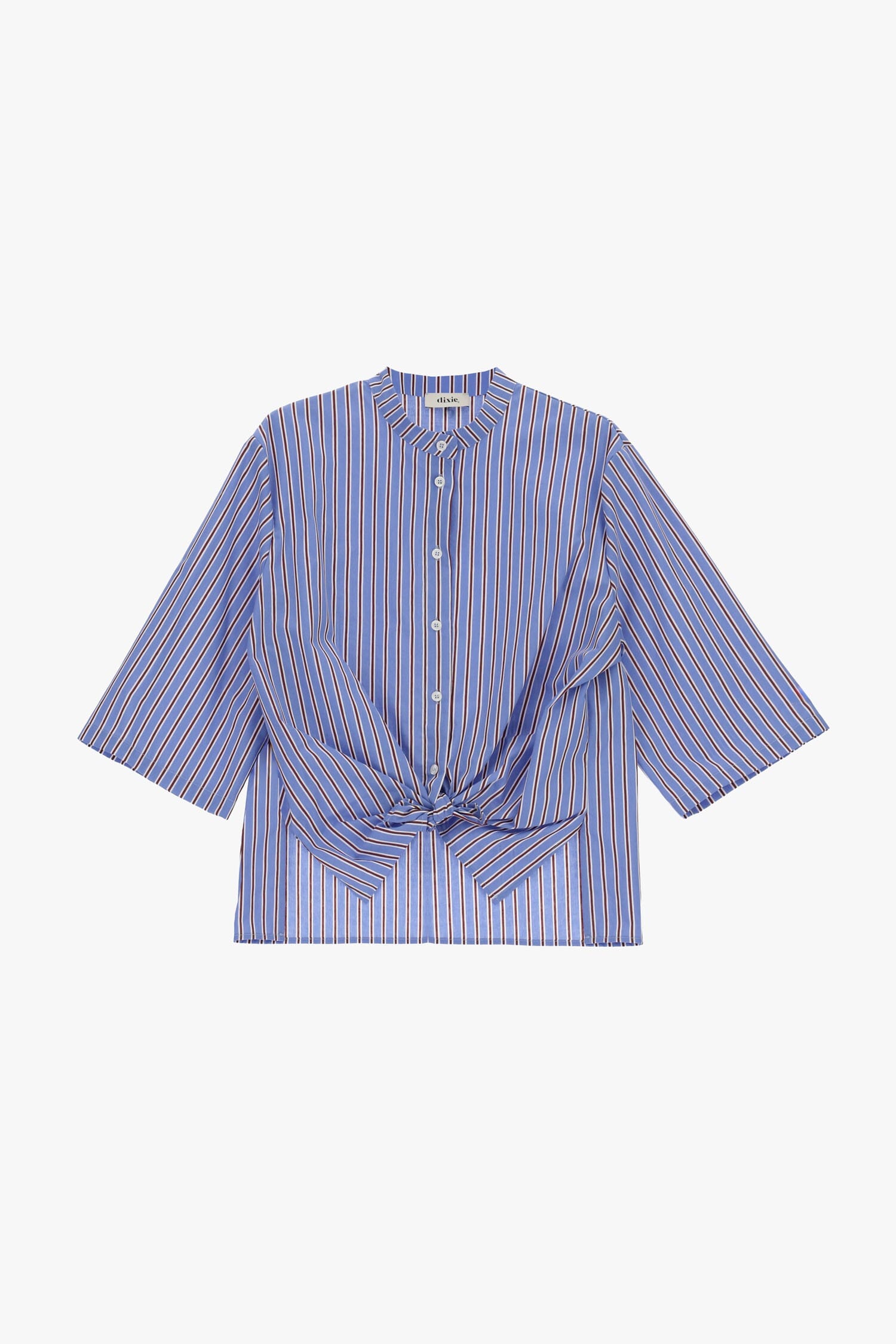 Chemise à rayures avec nœud sur le devant et manches larges Dixie