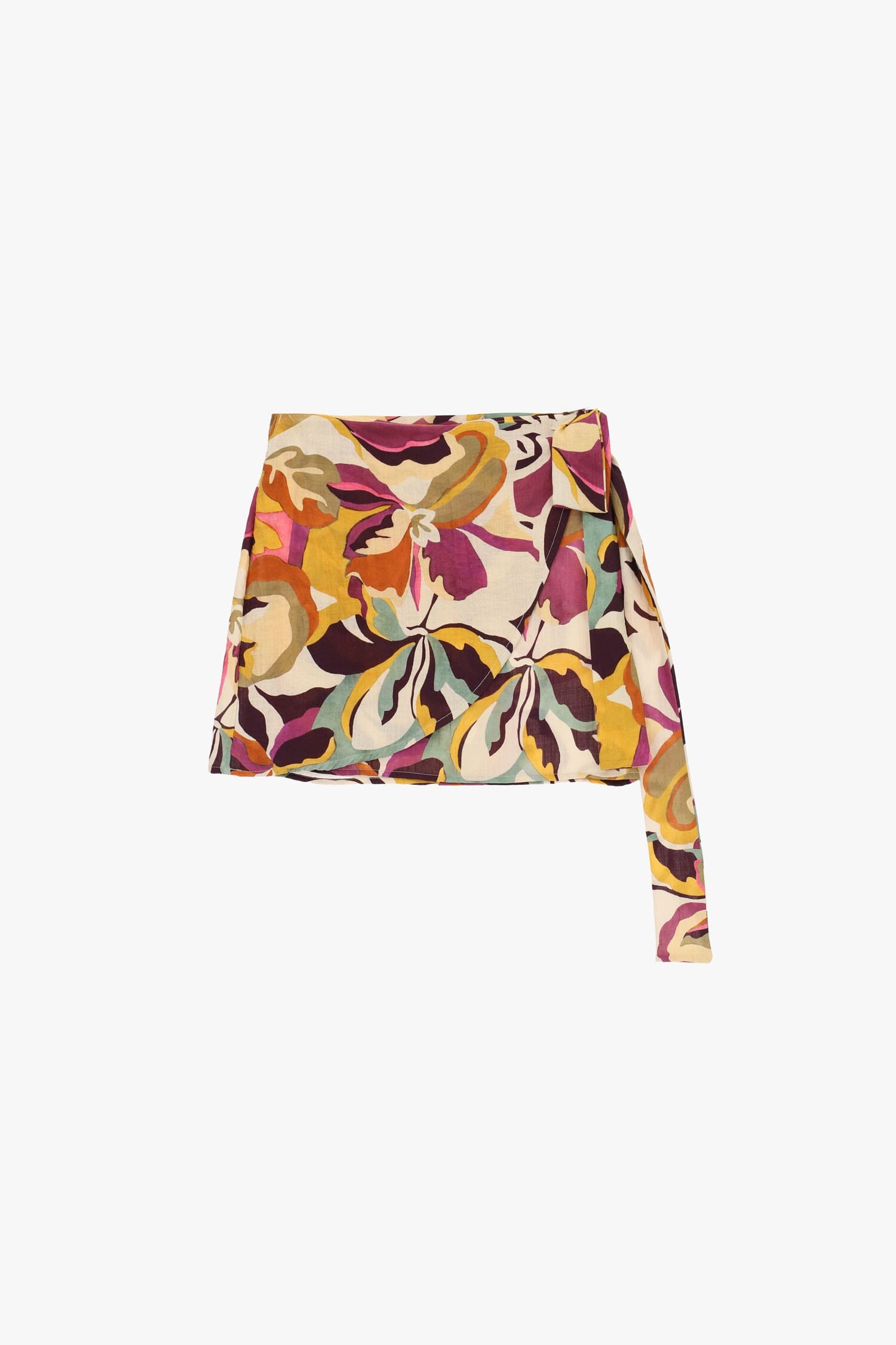Dixie Short Floral Print Skirt with Side Bow
