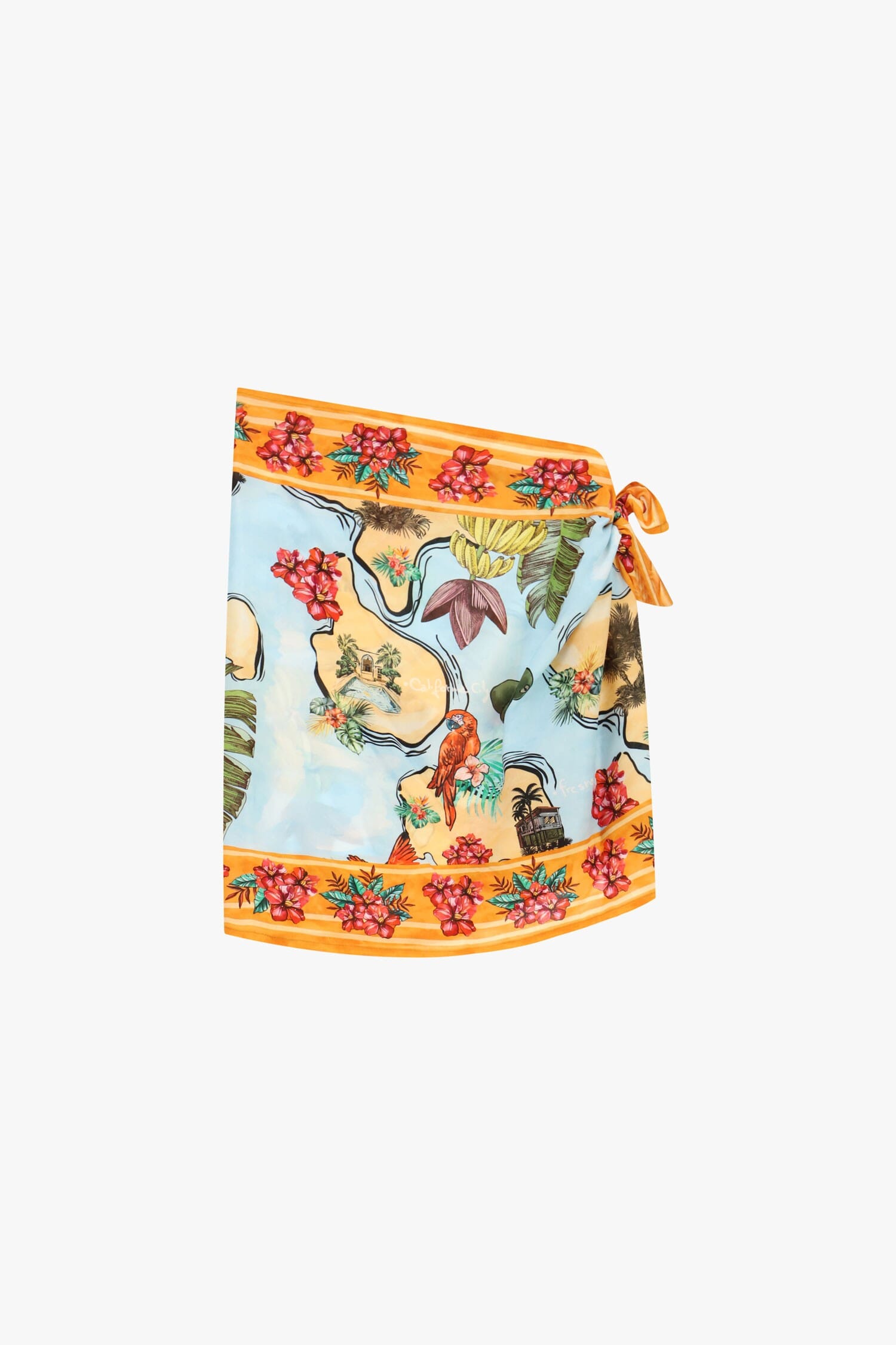 Gonna Corta A Portafoglio Fantasia Tropicale Dixie
