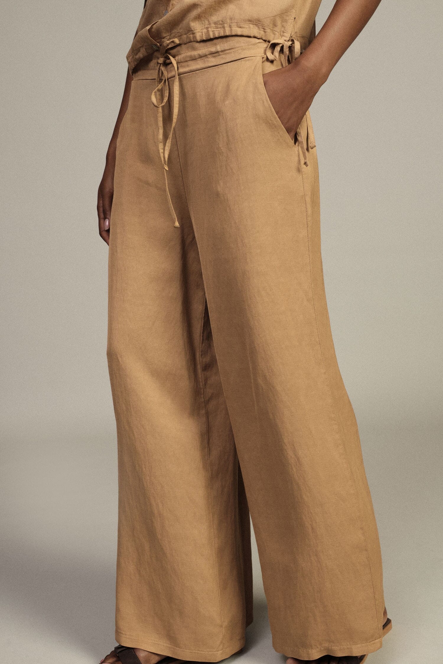 Pantaloni Palazzo Con Vita Elastica E Coulisse Dixie