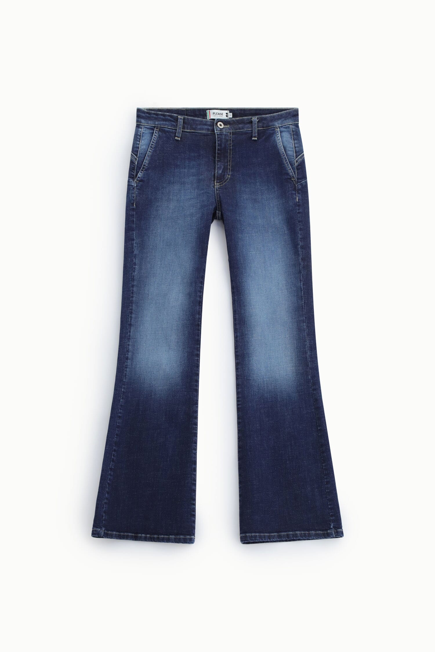 Flared Jeans with Front Pockets – Please