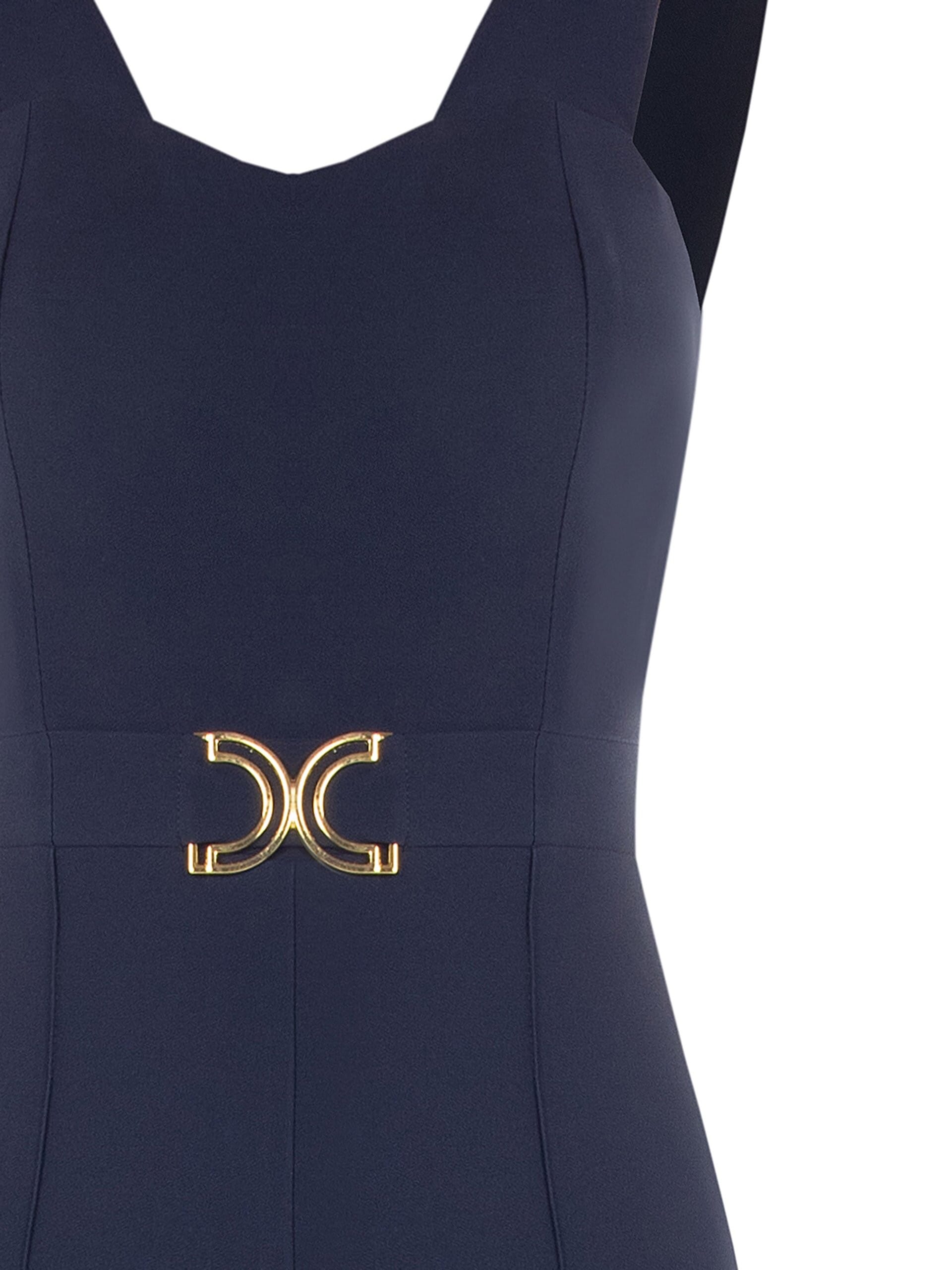 Tuta Jumpsuit Flare Con Gioiello In Vita Rinascimento