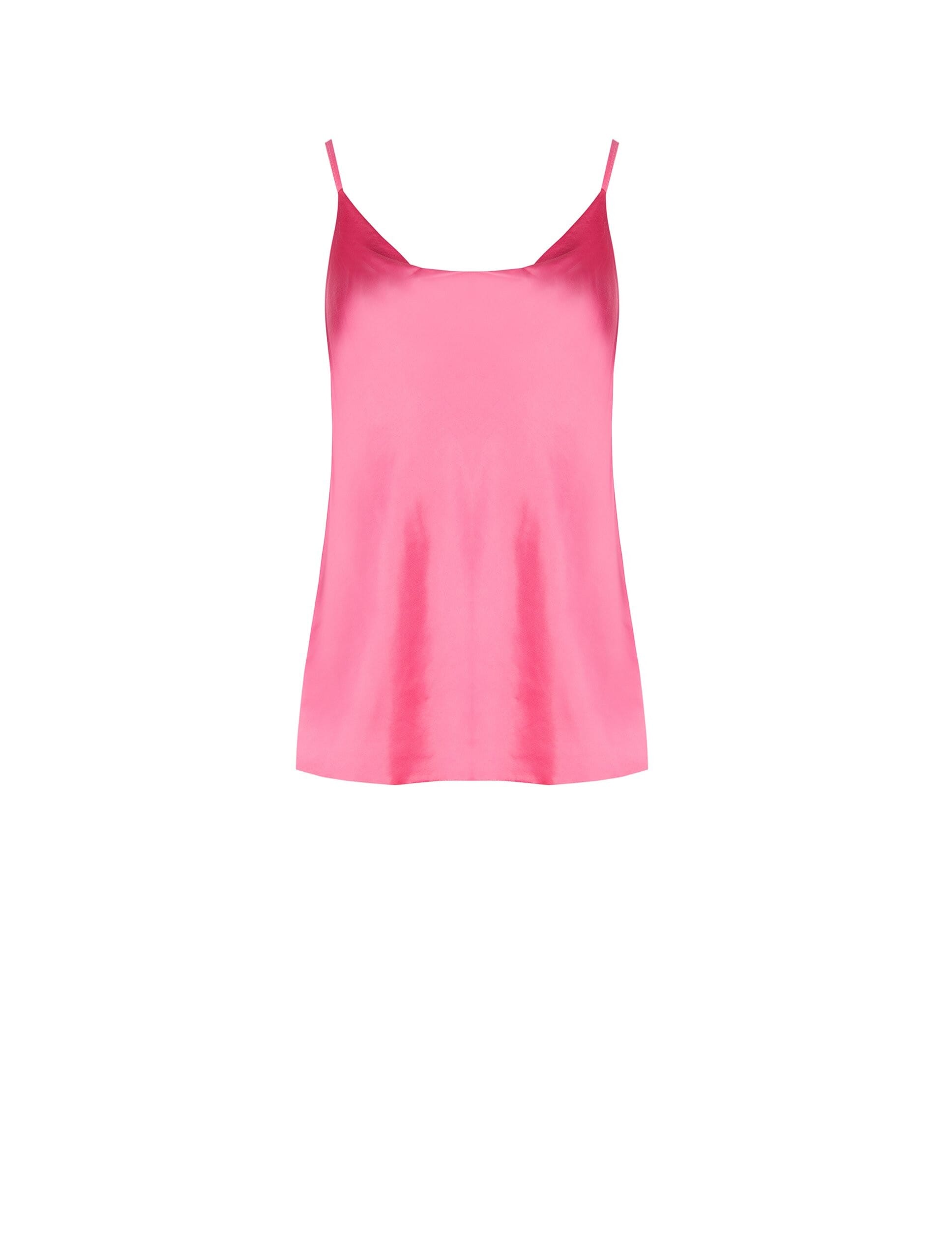 Top Sfiancato In Raso Con Scollo Ad Anello E Spalline Sottili Rinascimento