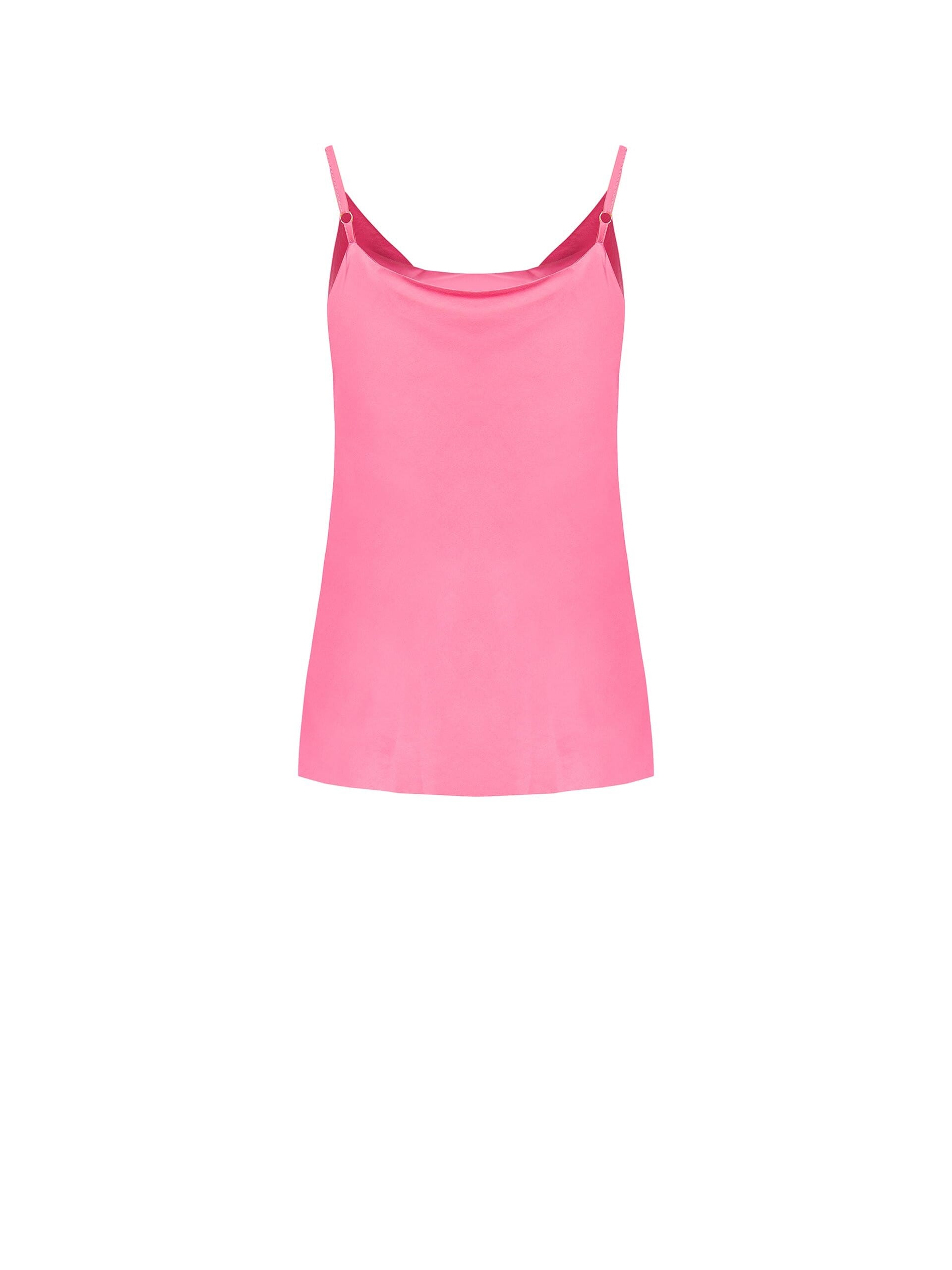 Top Sfiancato In Raso Con Scollo Ad Anello E Spalline Sottili Rinascimento