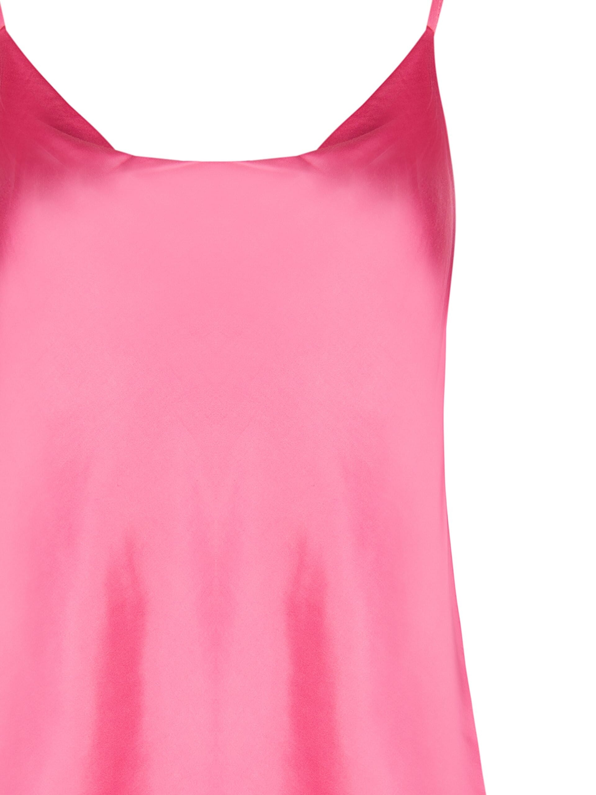 Top Sfiancato In Raso Con Scollo Ad Anello E Spalline Sottili Rinascimento