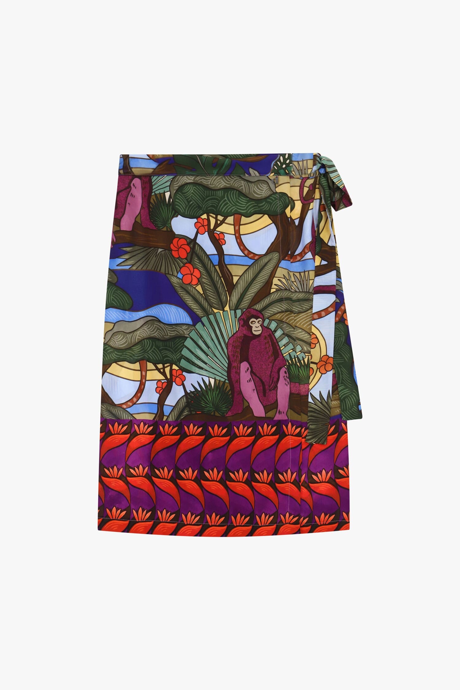 Gonna Corta A Portafoglio Fantasia Tropicale Dixie