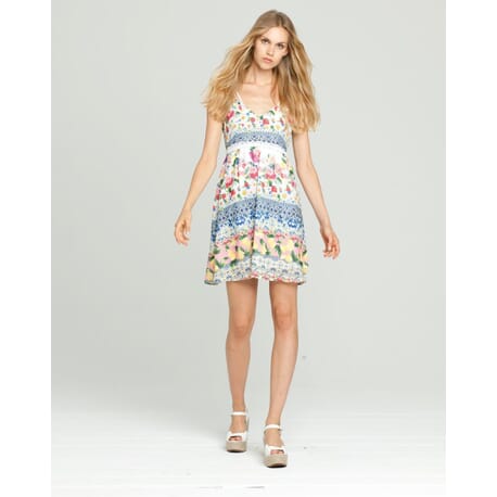 Dress With Floral Design Fracomina