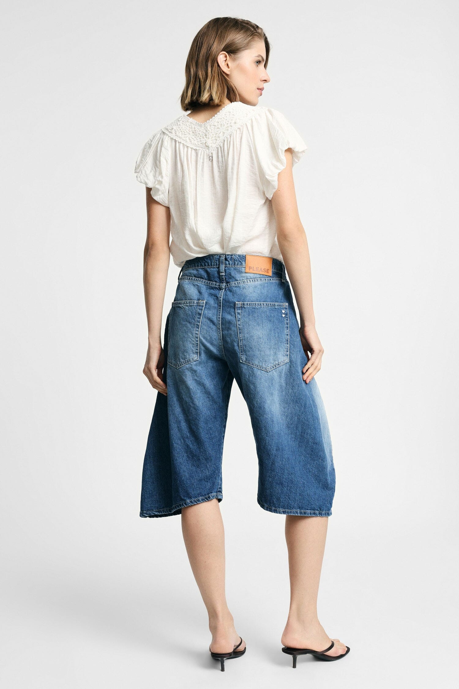 Bermuda Regular-Fit In Denim Con Tasche Laterali Please