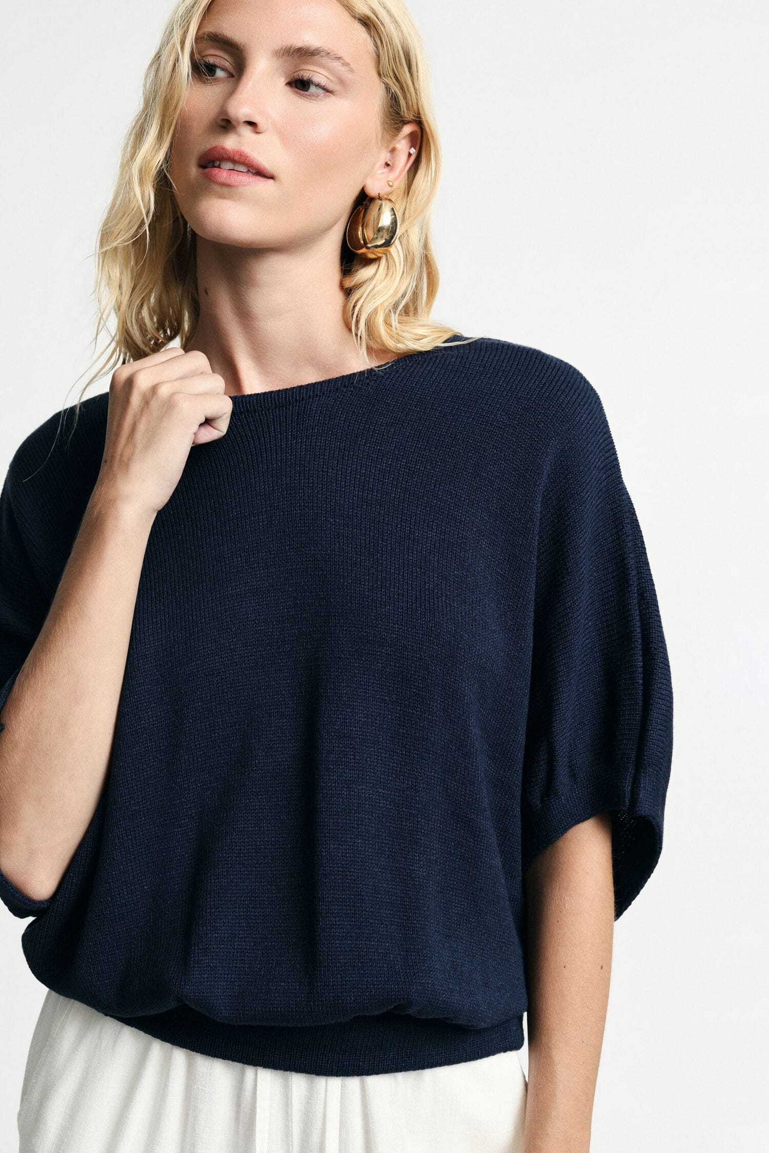 Top ample avec manches chauve-souris et bas élastique Please